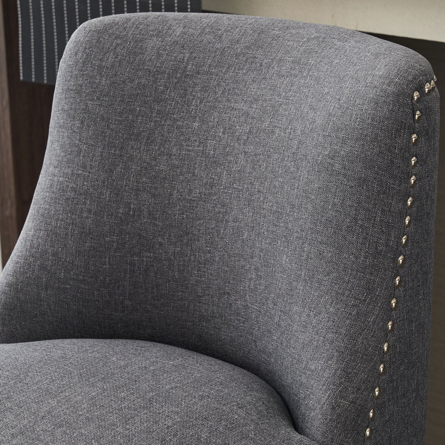 1st Choice 26" Modern Linen Fabric Upholstered Swivel Bar Stools Set of 2