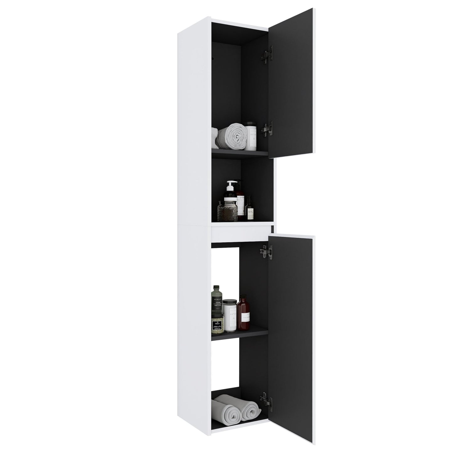 12' Bathroom Side Cabinet,2 - Soft Close Doors,Float Mounting Design,12*2(KD - Packing) - 1st Choice Furniture Direct