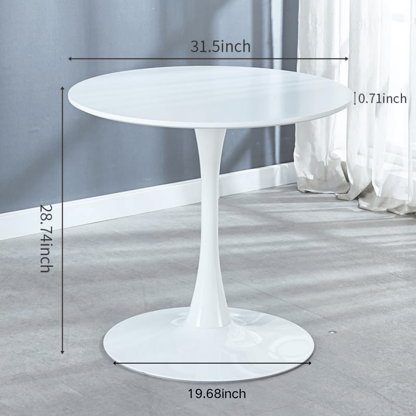 1+4 for 5pcs dining set,1table+4chair, Round Marble-Patterned Pub Table for Home Bar & Kitchen - 1st Choice Furniture Direct