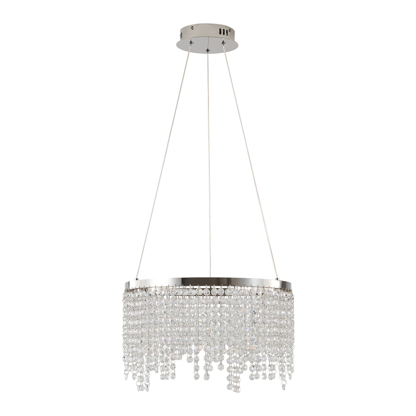16 - inch Luxury Crystal LED Chandelier - Adjustable Height and Color Temperature (3000K - 6000K) - Modern Chandelier for Living Room, Dining Room and Bedroom - 1st Choice Furniture Direct