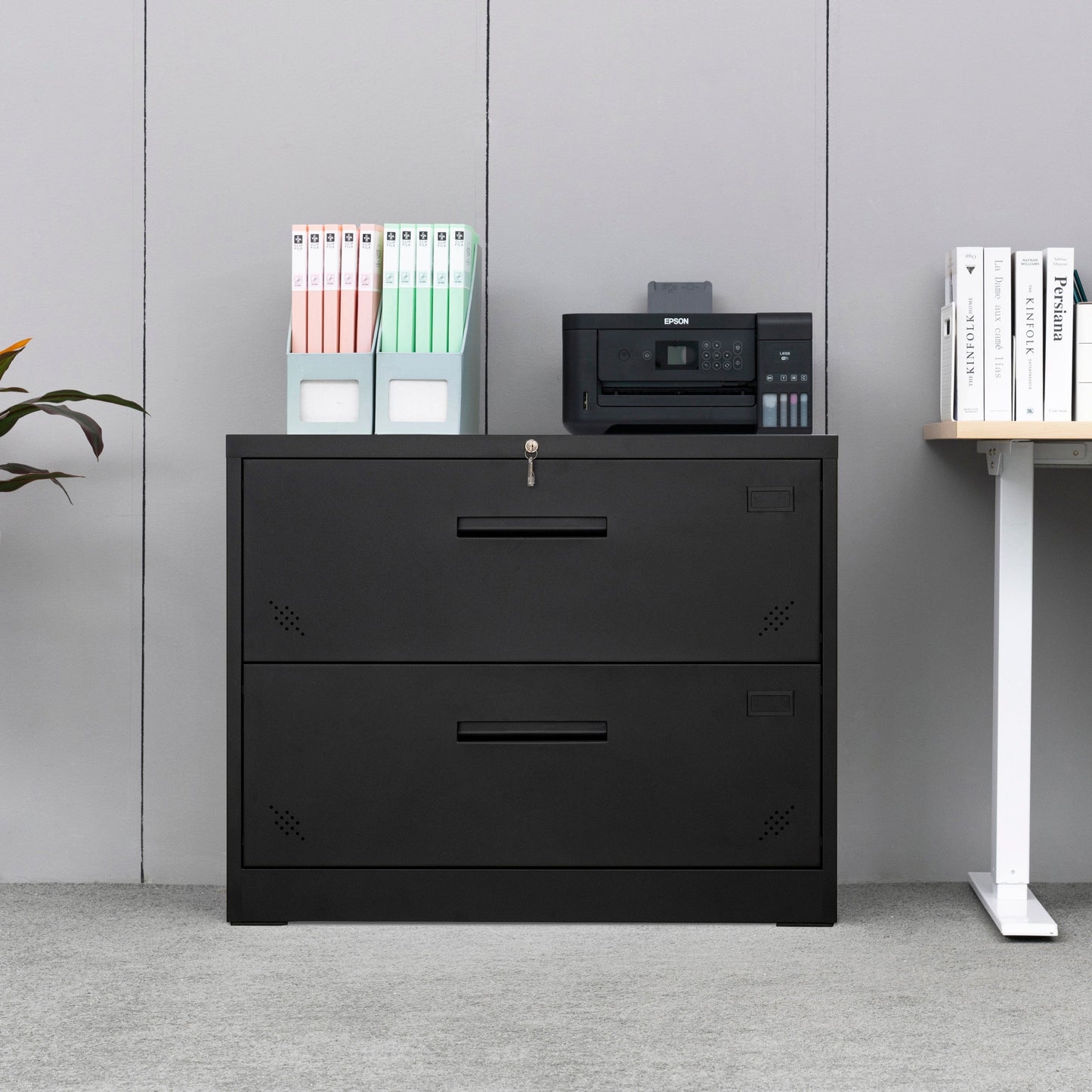 1st Choice Furniture Direct 1st Choice 2-Drawer Lateral Filing Cabinet Locking, Large Deep Drawers