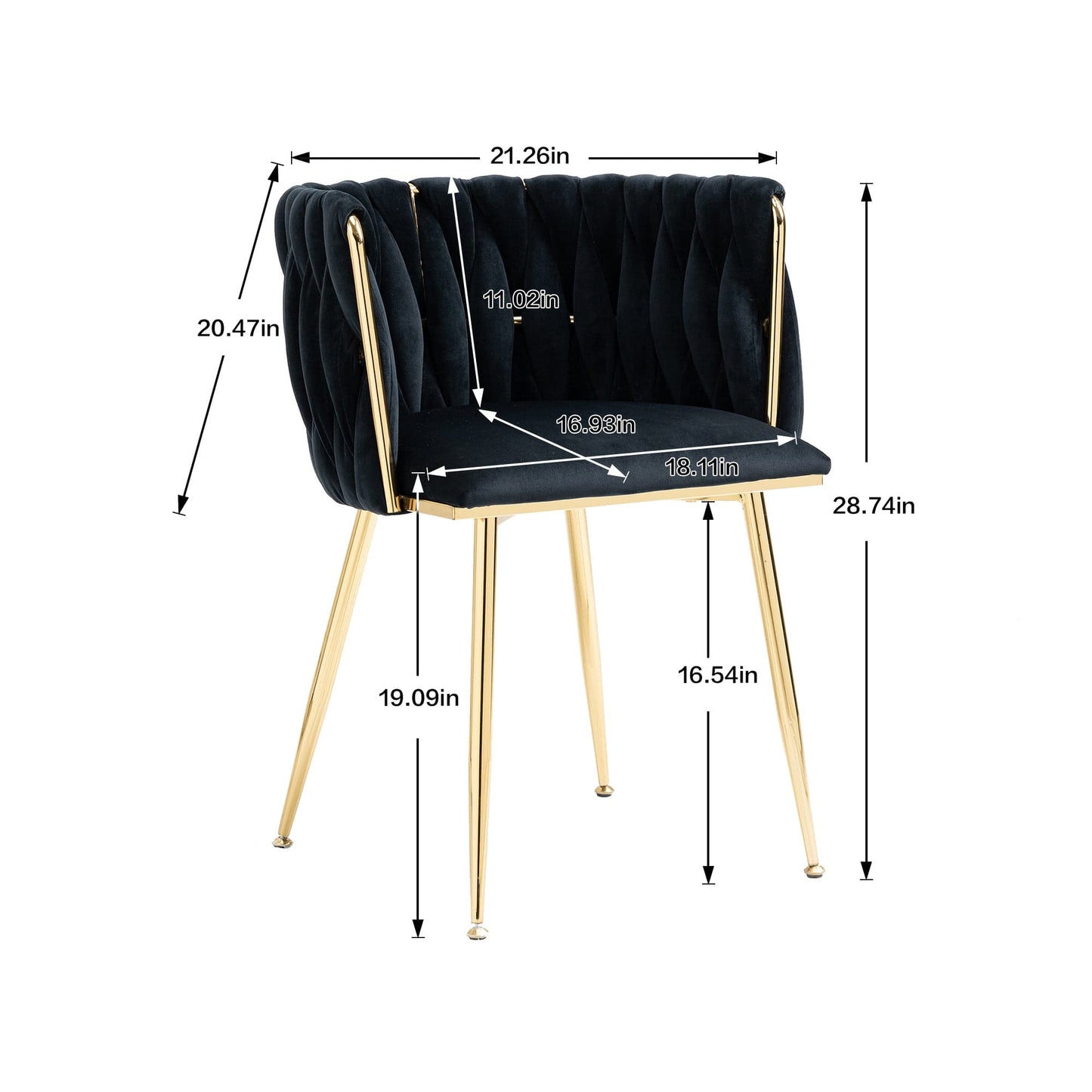 1st Choice Furniture Direct 1st Choice COOLMORE Leisure Dining Chairs Accent Chair  - Set of 2