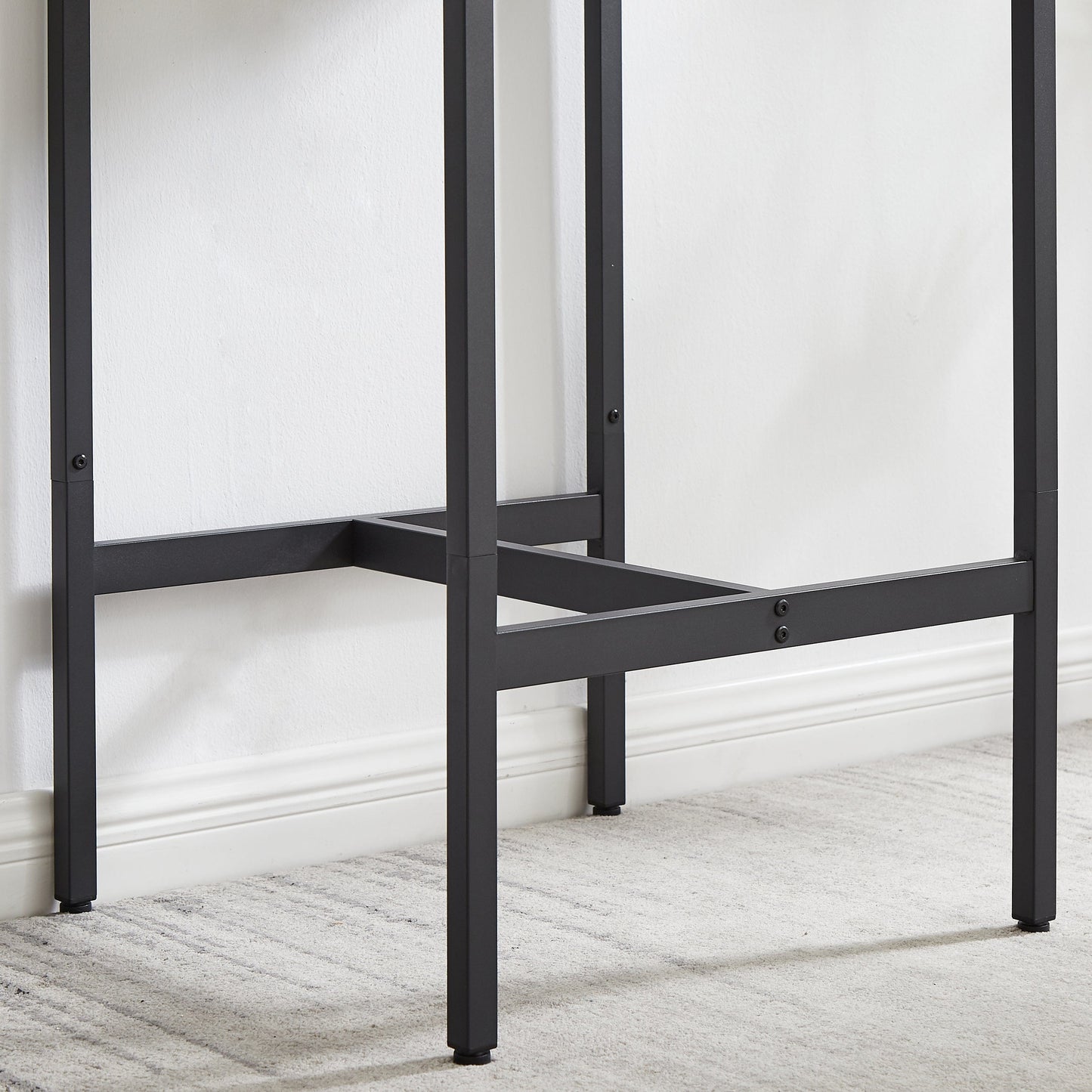 1st Choice Furniture Direct 3 PC Table Set 1st Choice Grey Bar Table & Stool Set w/2 Seats w/ PU Soft Backrests