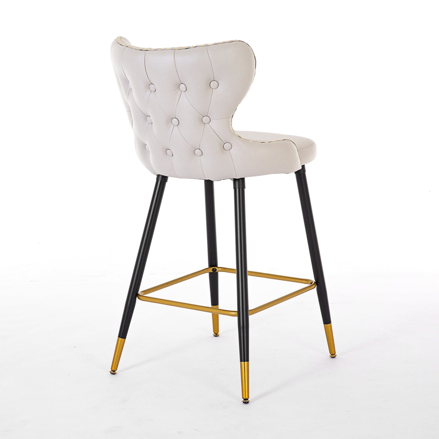 1st Choice Furniture Direct Bar Stool Set 1st Choice Modern Counter Height Barstools in Copper Nails (Set of 2)