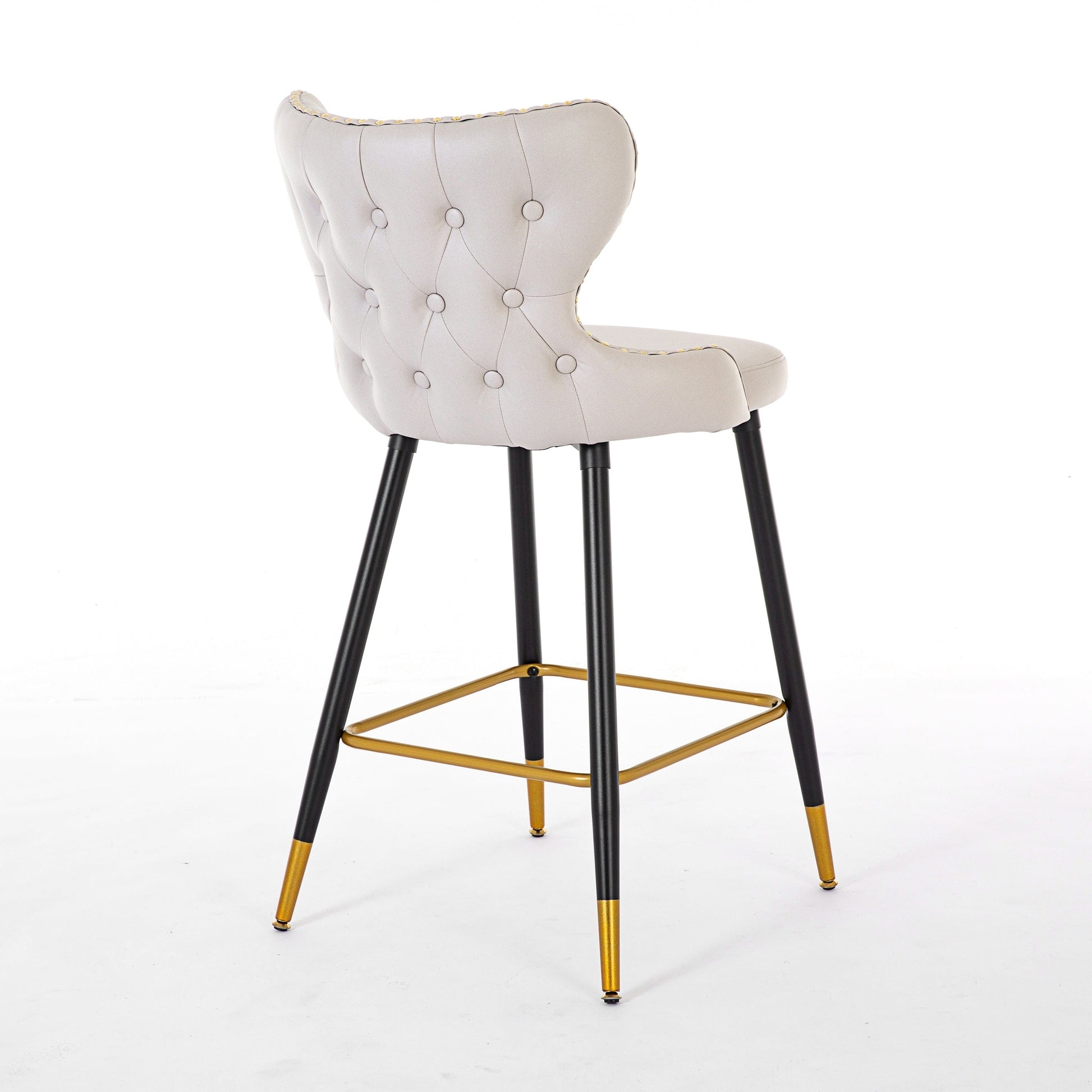 1st Choice Furniture Direct Bar Stool Set 1st Choice Modern Counter Height Barstools in Copper Nails (Set of 2)