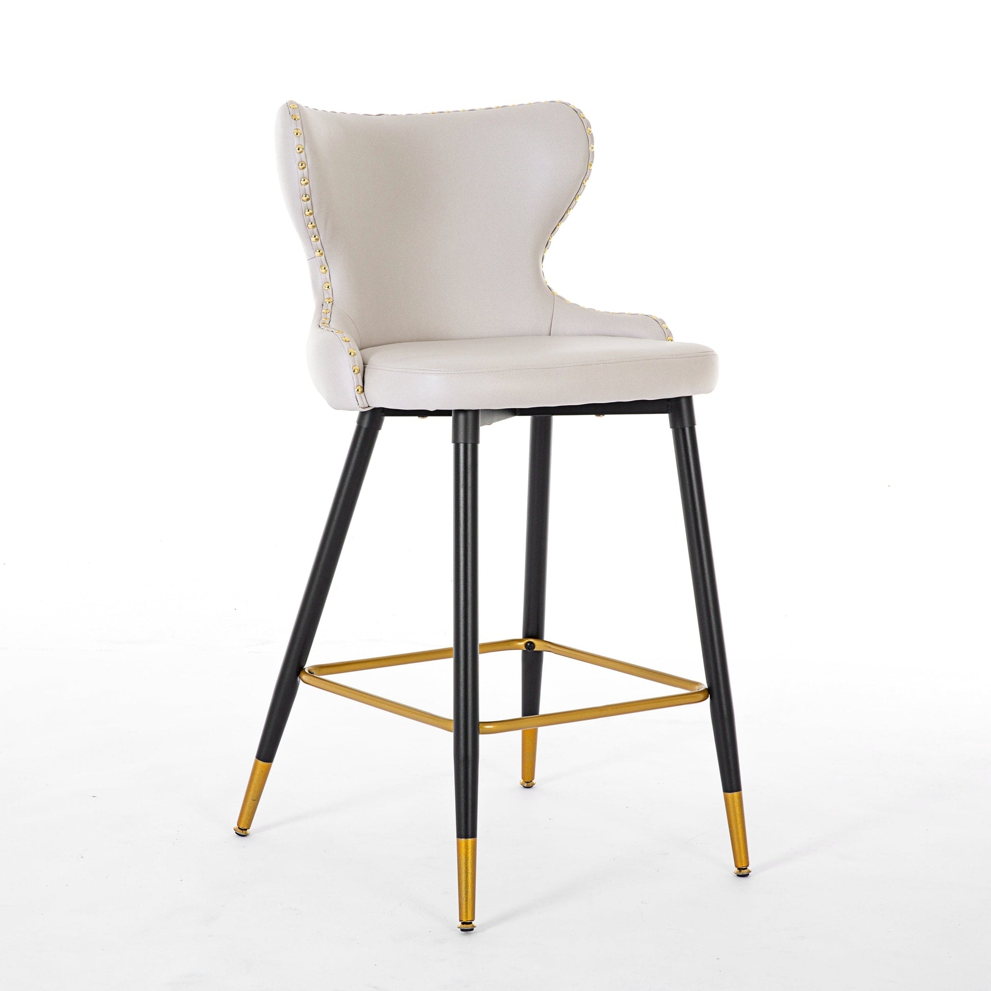 1st Choice Furniture Direct Bar Stool Set 1st Choice Modern Counter Height Barstools in Copper Nails (Set of 2)