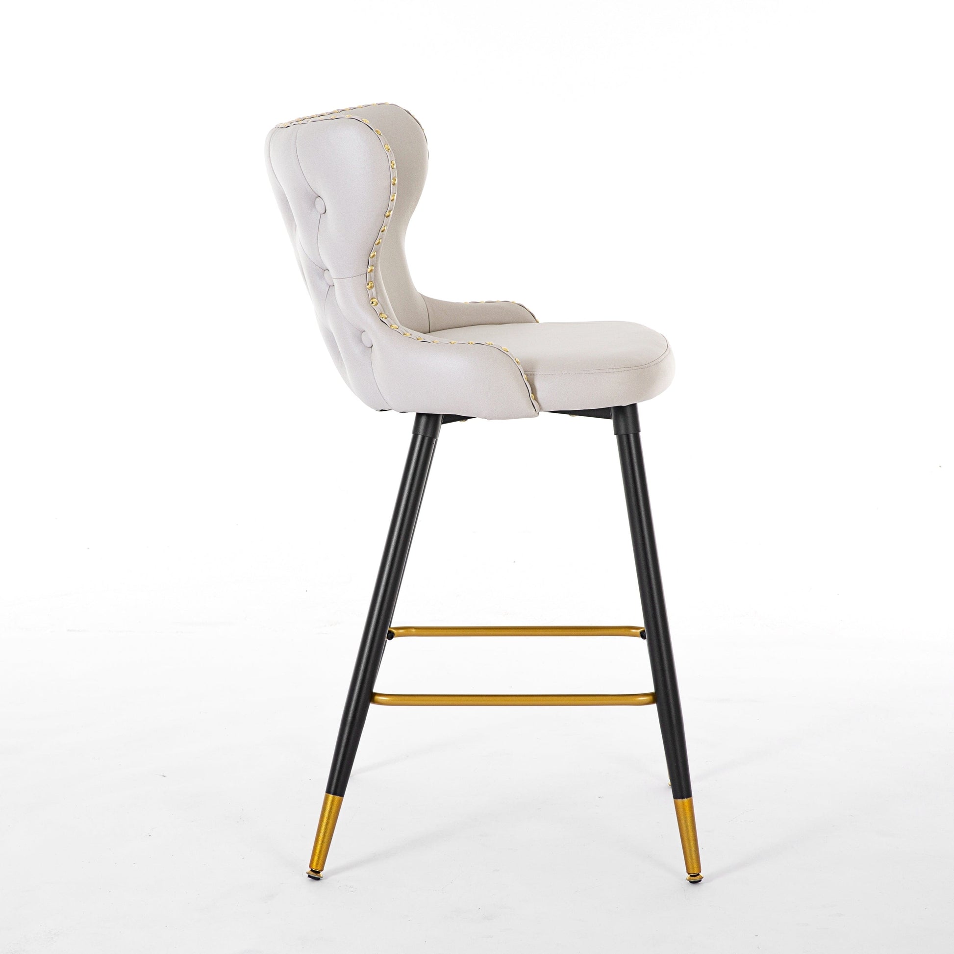 1st Choice Furniture Direct Bar Stool Set 1st Choice Modern Counter Height Barstools in Copper Nails (Set of 2)