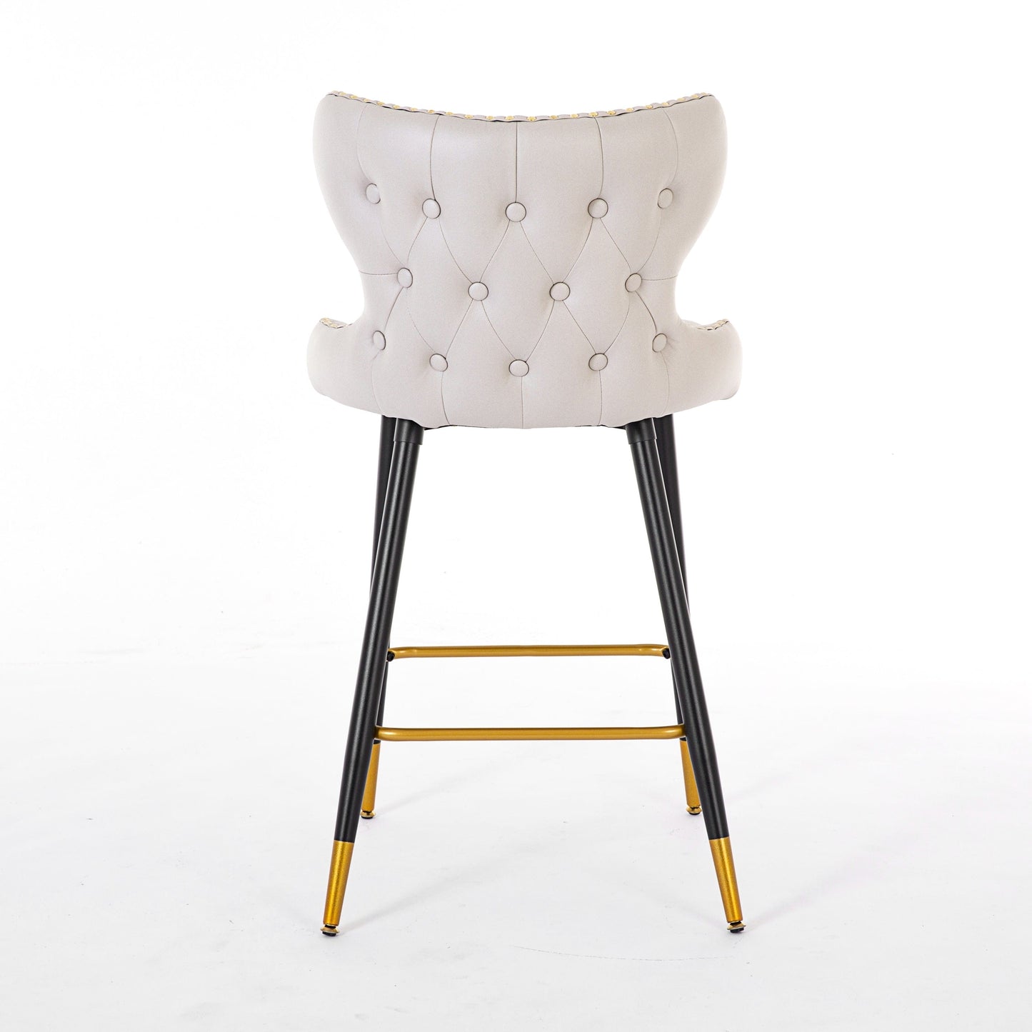 1st Choice Furniture Direct Bar Stool Set 1st Choice Modern Counter Height Barstools in Copper Nails (Set of 2)