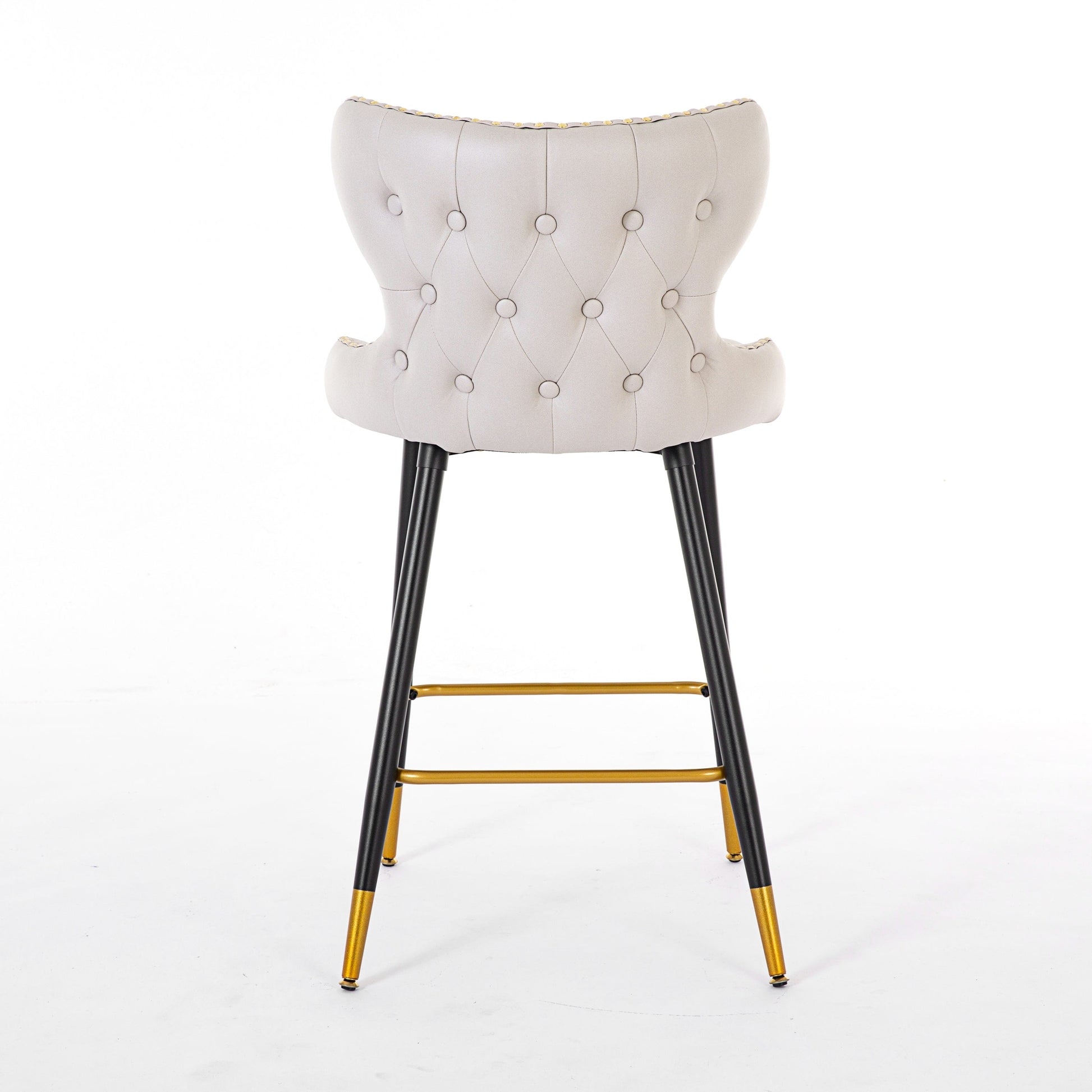 1st Choice Furniture Direct Bar Stool Set 1st Choice Modern Counter Height Barstools in Copper Nails (Set of 2)