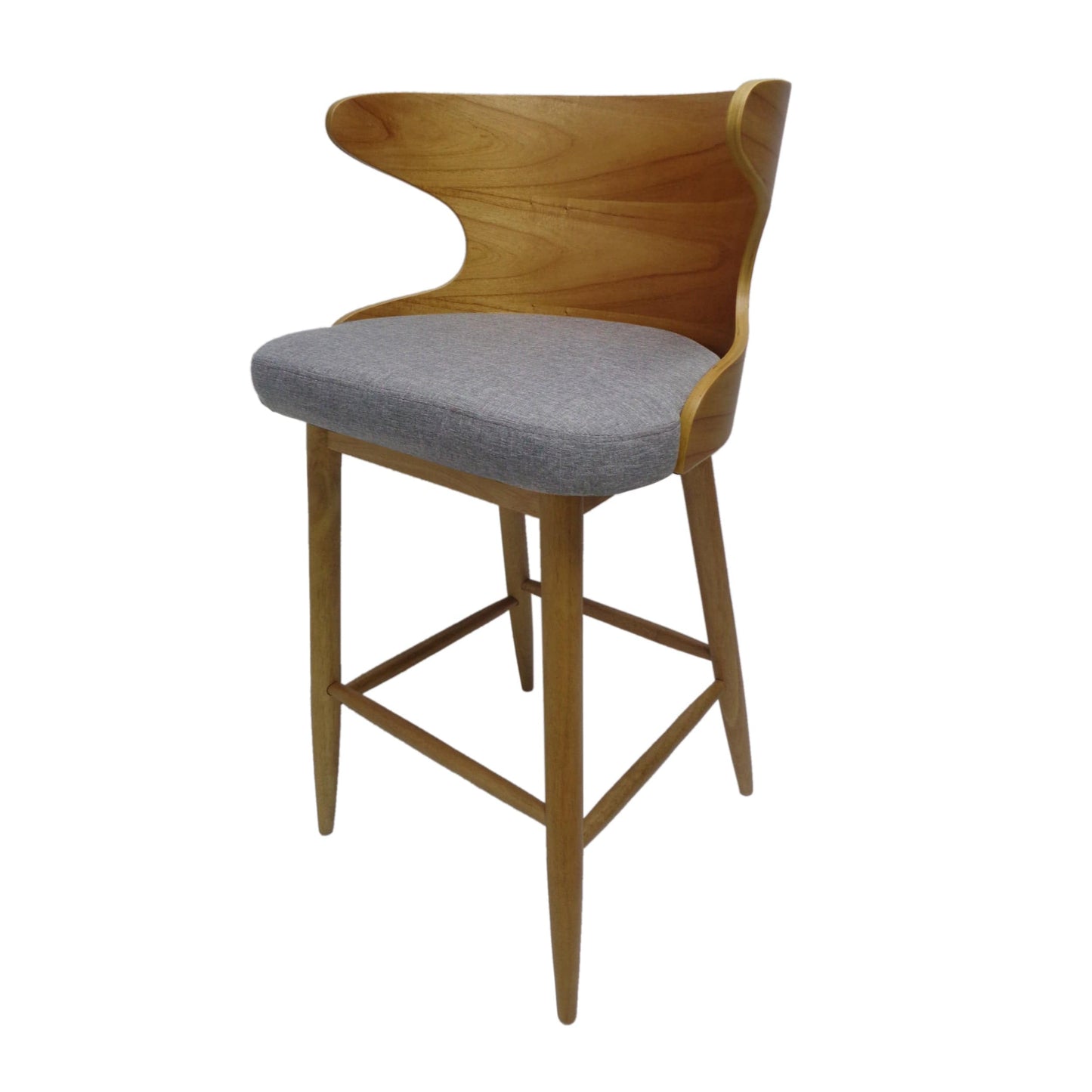 1st Choice Furniture Direct Barstool Set 1st Choice Mid Century Modern Fabric Barstools- Set of 2