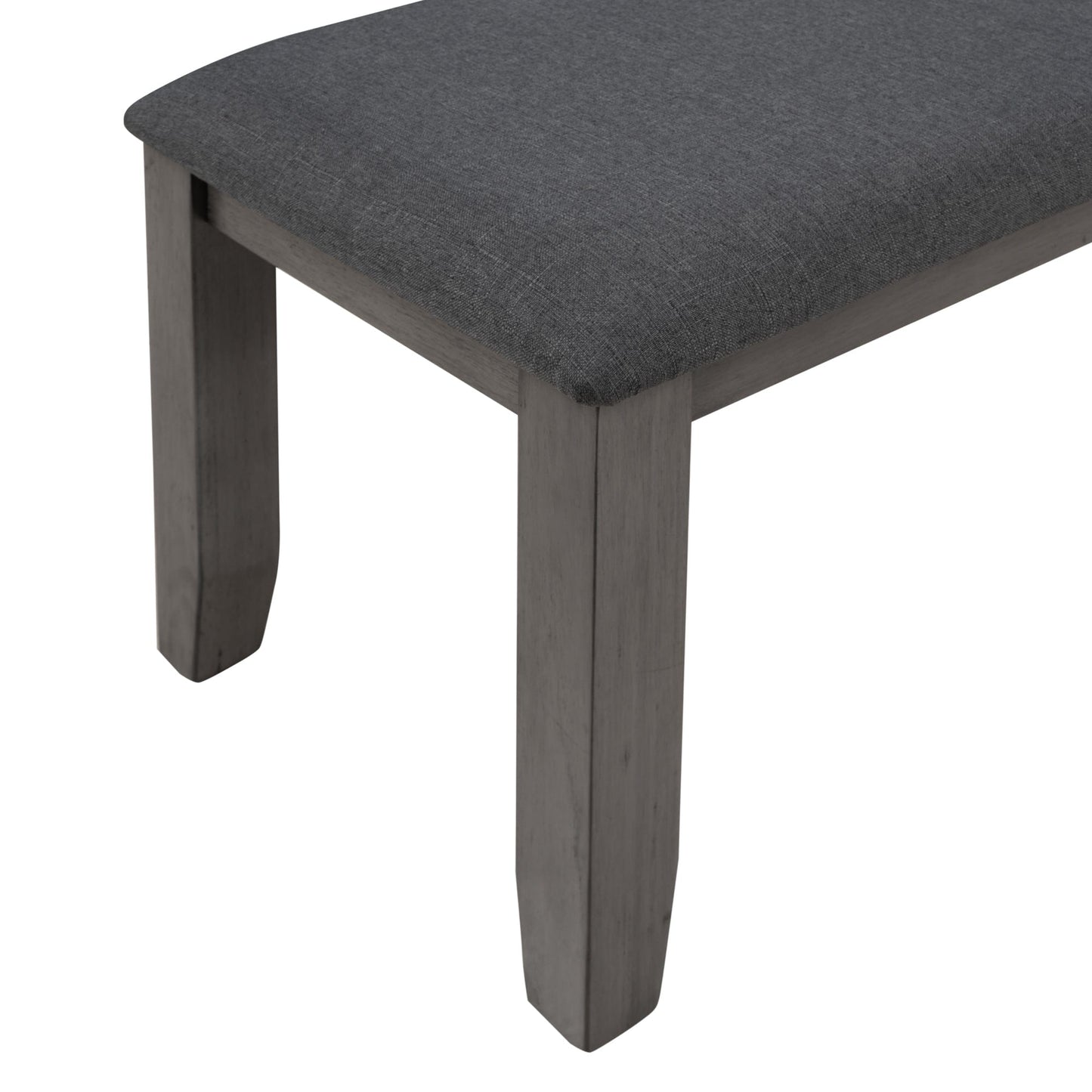 1st Choice Furniture Direct Dining Set 1st Choice 6-Piece Gray Dining Set w/Rustic Wood Table, Chairs & Bench