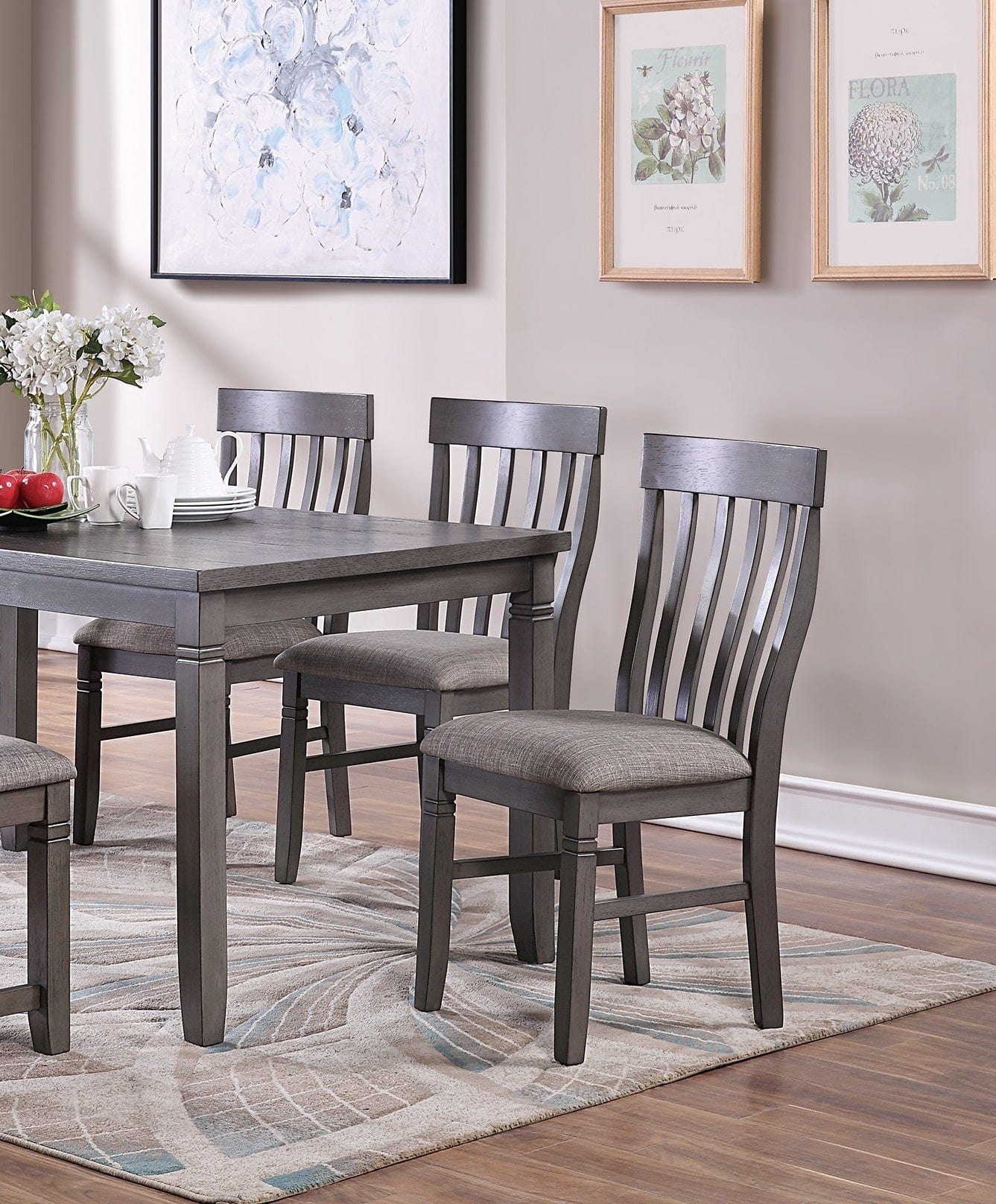 1st Choice Furniture Direct Dining Set 1st Choice Modern 6-Pieces Dining Table Set (Side Chairs and Bench)