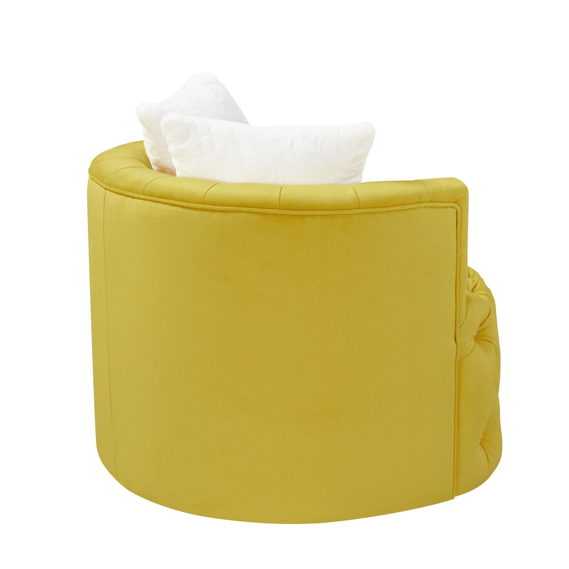1st Choice Furniture Direct Indoor Swivel Chair 1st Choice Swivel Barrel Chair with Shell Back & Velvet Upholstery