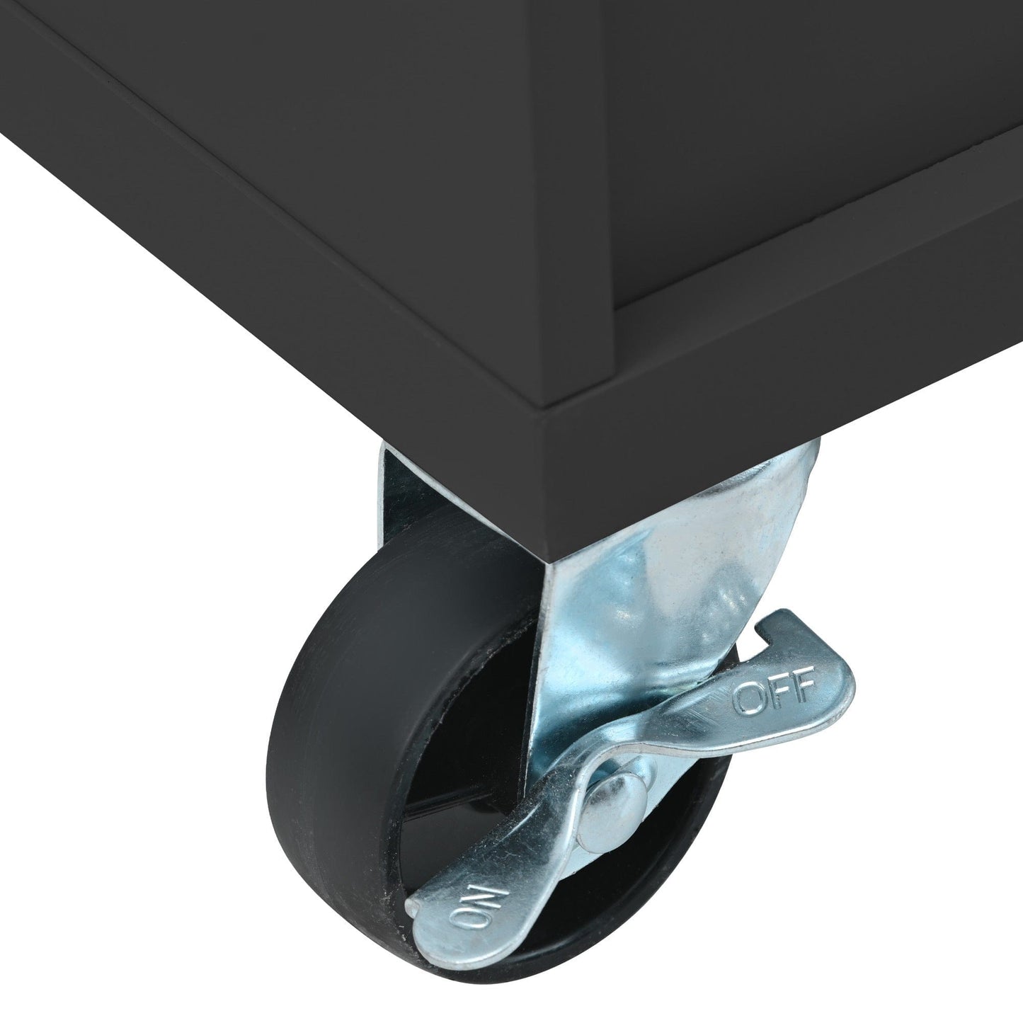 1st Choice Furniture Direct Kitchen Cart 1st Choice Black Kitchen Cart with Spice Rack, Towel Rack & Two Drawer