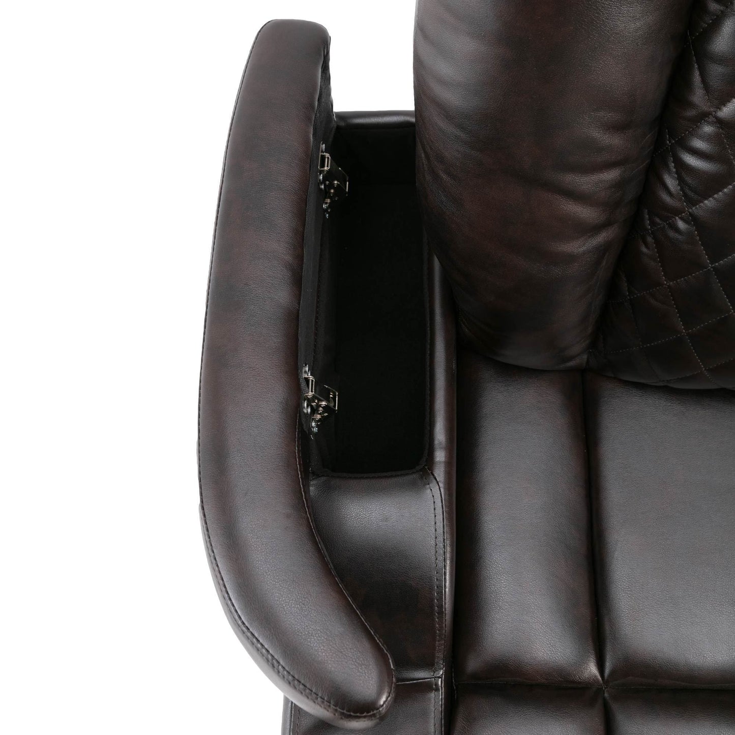 1st Choice Furniture Direct Power Motion Recliner 1st Choice Modern Power Motion Recliner with USB Port in Brown Finish