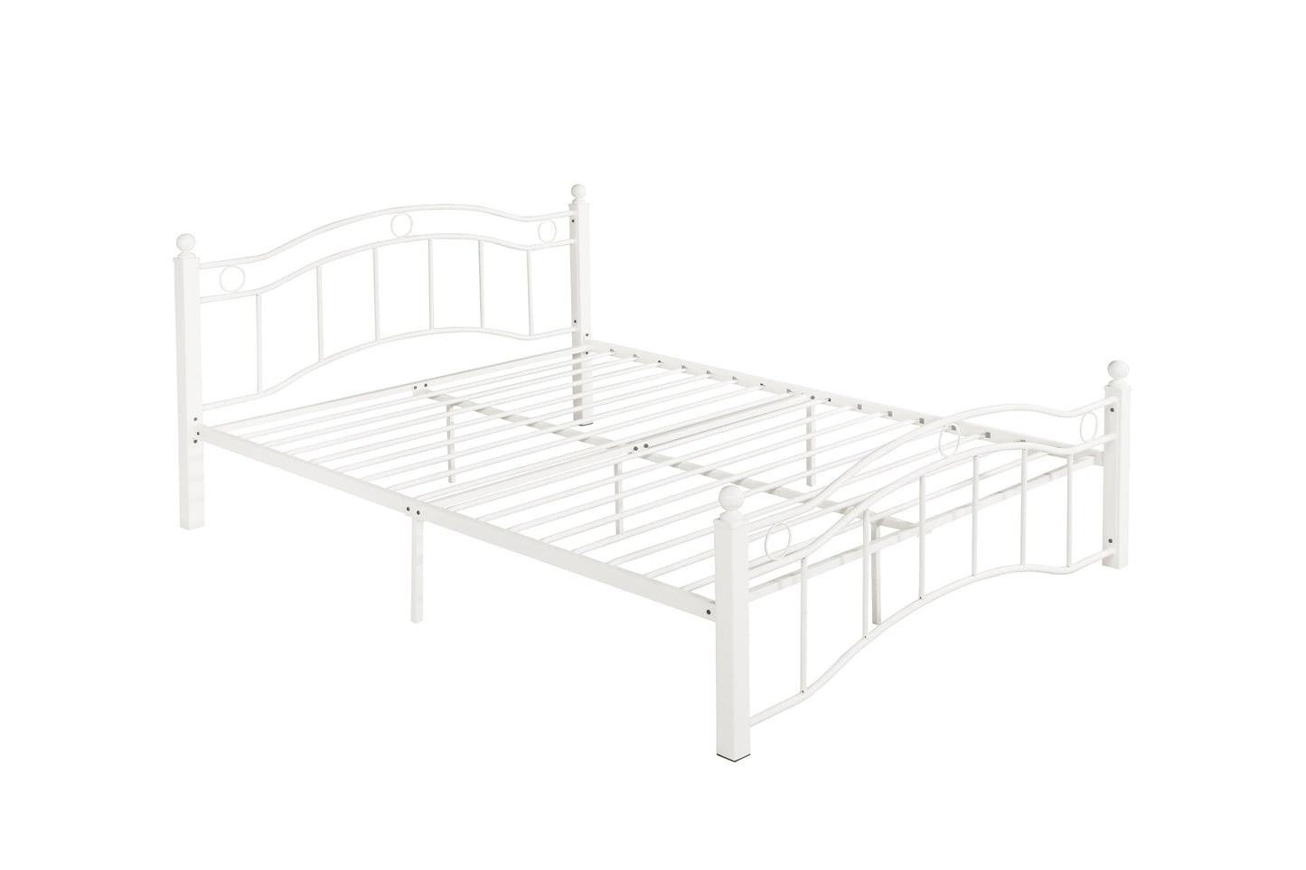1st Choice Furniture Direct Queen Bed 1st Choice Stylish White Metal Bed Frame for Queen Size Mattress