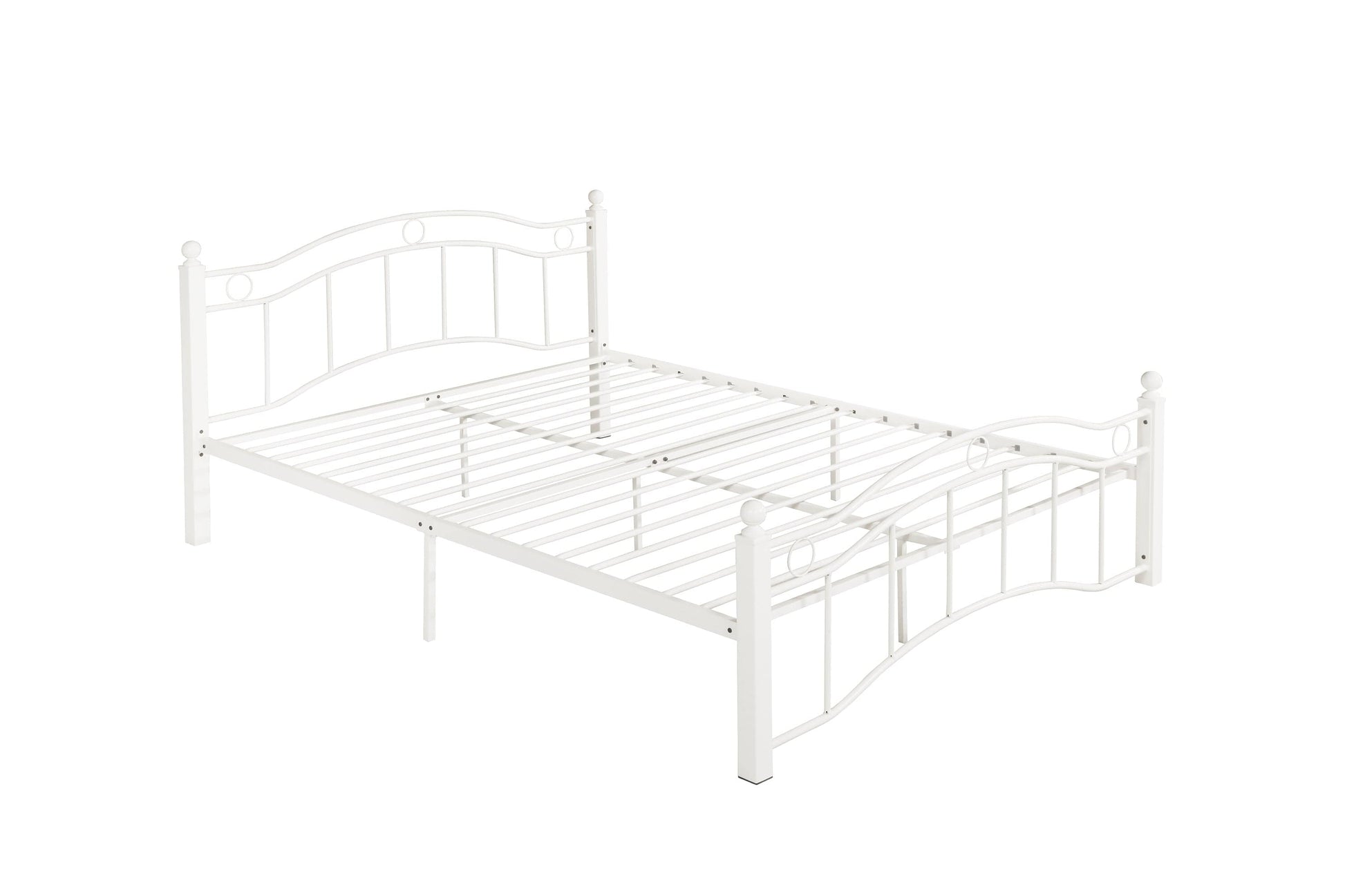 1st Choice Furniture Direct Queen Bed 1st Choice Stylish White Metal Bed Frame for Queen Size Mattress