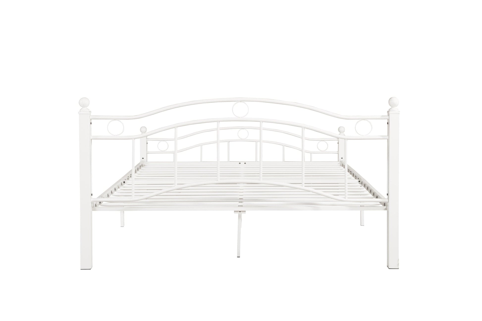 1st Choice Furniture Direct Queen Bed 1st Choice Stylish White Metal Bed Frame for Queen Size Mattress