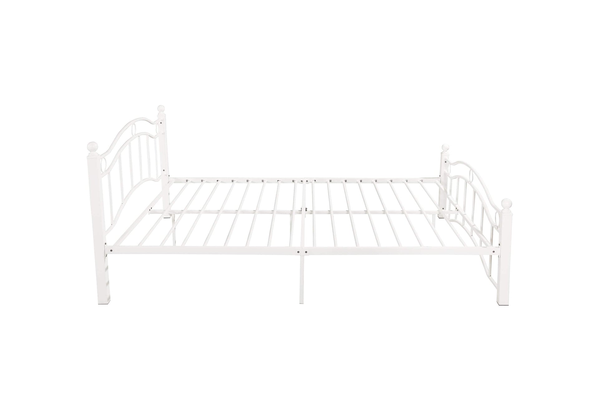 1st Choice Furniture Direct Queen Bed 1st Choice Stylish White Metal Bed Frame for Queen Size Mattress