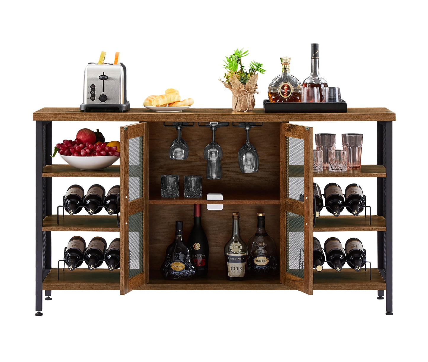 1st Choice Furniture Direct Wine Cabinet 1st Choice Industrial Wine Home Bar Cabinet with Liquor Storage