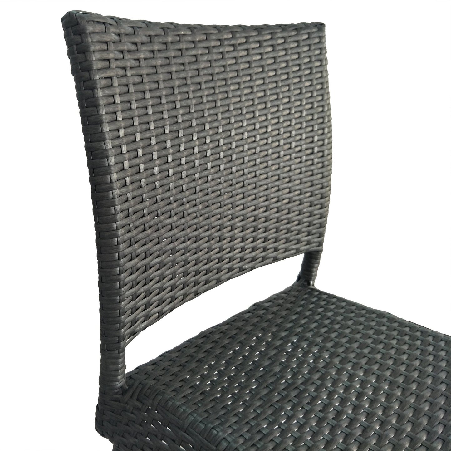 29' Outdoors PE Rattan Armless Barstools, Set of 2, Grey - 1st Choice Furniture Direct