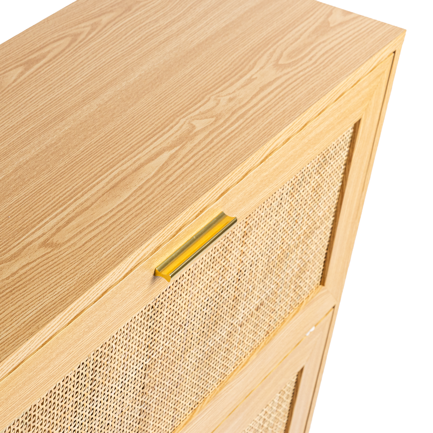 1st Choice Modern Natural Rattan 3 door Shoe Cabinet in Natural