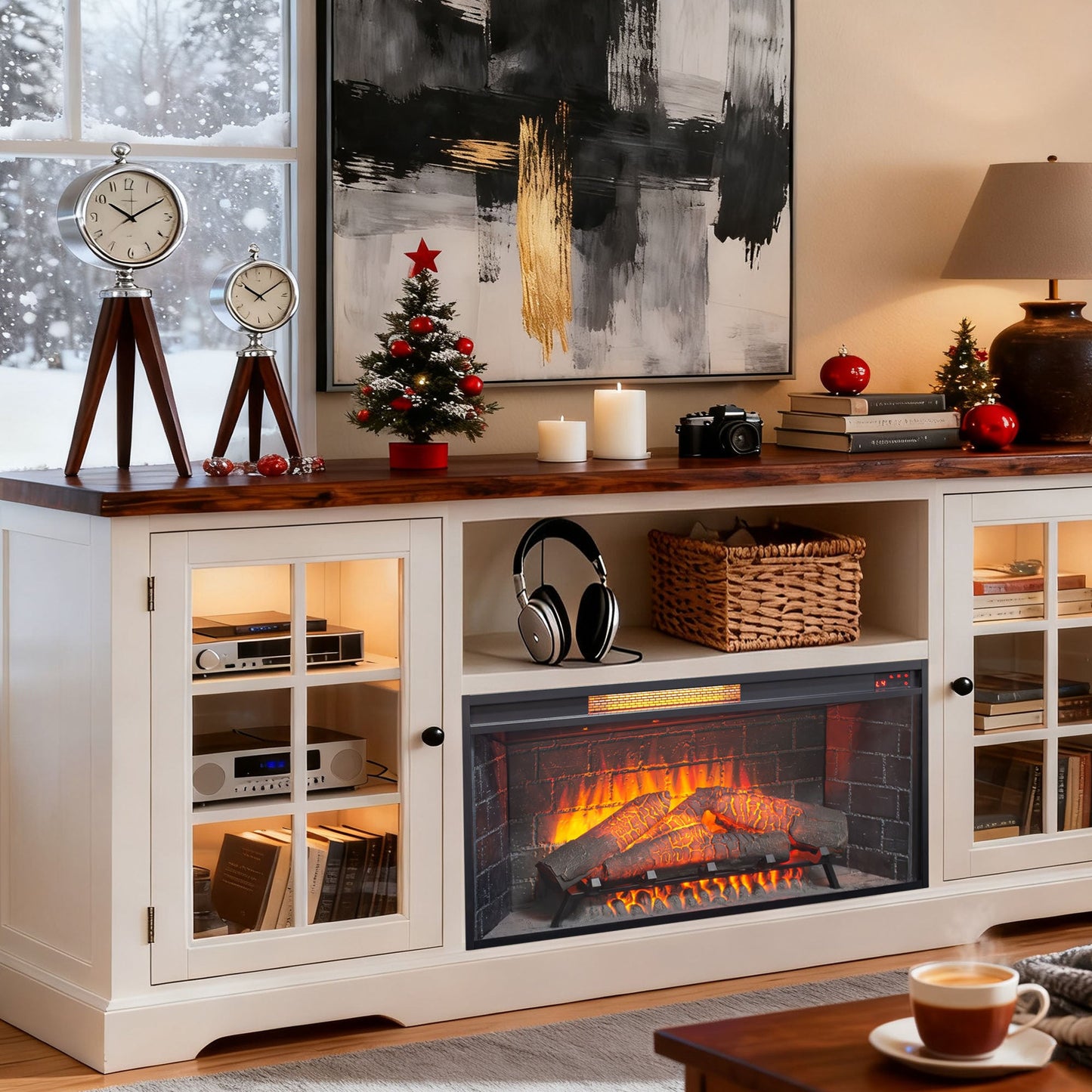 36 inch Infrared Electric Fireplace with Removable Trim kit Insert, Touch Panel Home Decor Heater - 1st Choice Furniture Direct