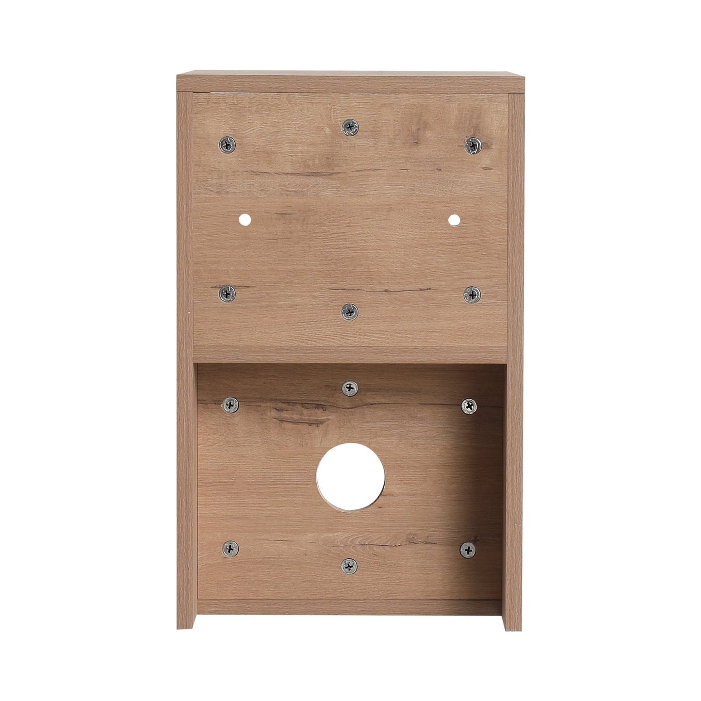36'' Wall-Mounted Bathroom Vanity with White Ceramic Sink and Storage Shelves & 1-Soft-Close Door, KD-Packing, Plywood - 1st Choice Furniture Direct