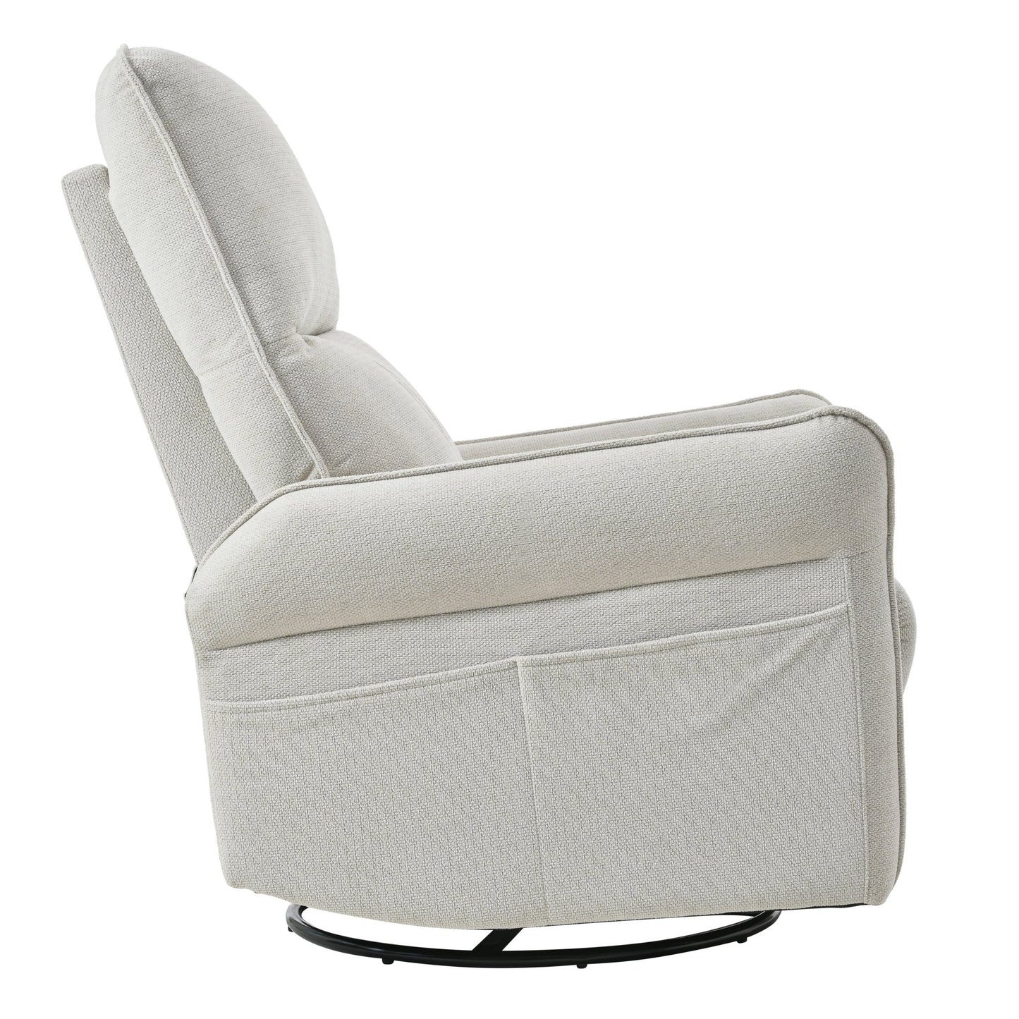 360° Swivel Rocker Recliner Chair,Swivel Nursery Rocking Chair w/Pull Ring,Glider Chair,Modern Rocking Swivel Recliner Chair for Bedroom,Living Room Chair Home Theater Seating(Fabric Gray+360°Swivel ) - 1st Choice Furniture Direct