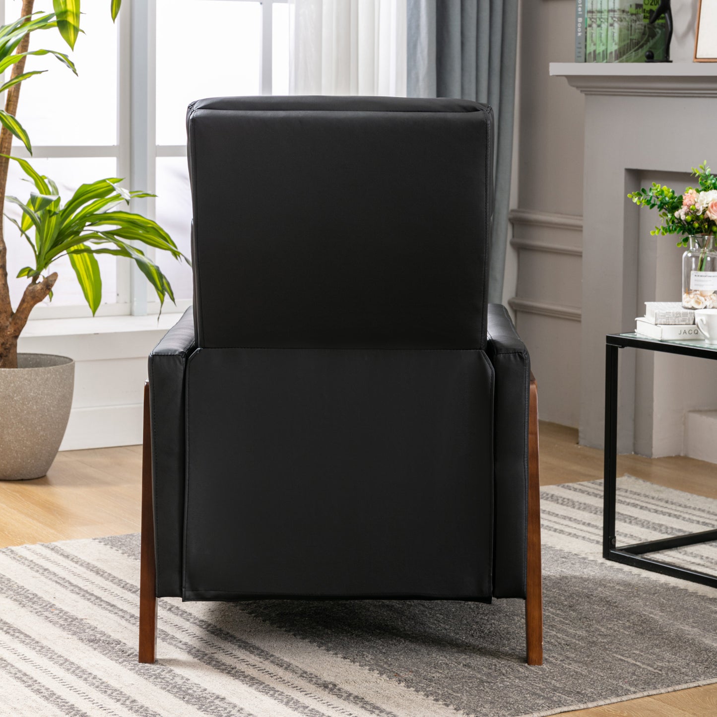 1st Choice Wood-Framed PU Leather Recliner Adjustable  Home Chair