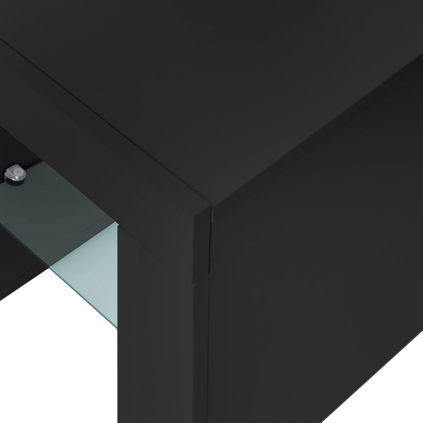 1st Choice Modern LED Black TV stand with storage Entertainment Center