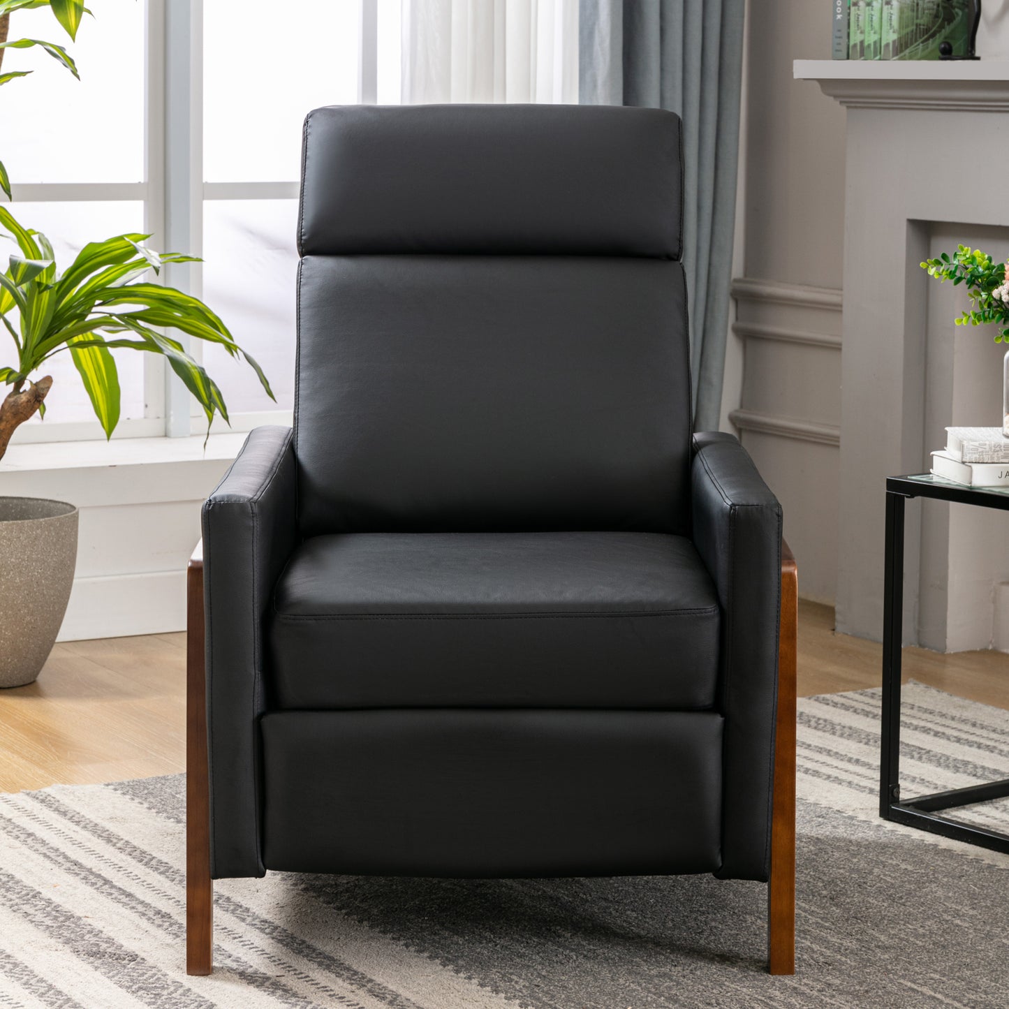 1st Choice Wood-Framed PU Leather Recliner Adjustable  Home Chair