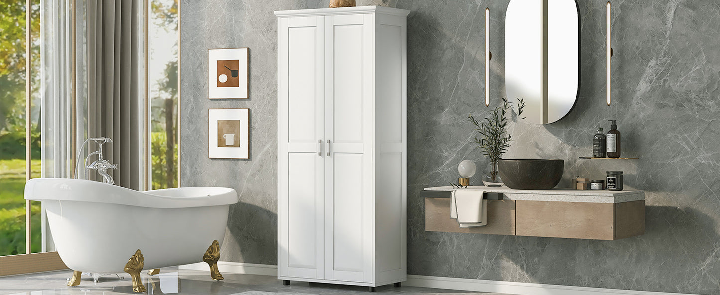 1st Choice Bathroom Office Storage Cabinet with Two Doors in White