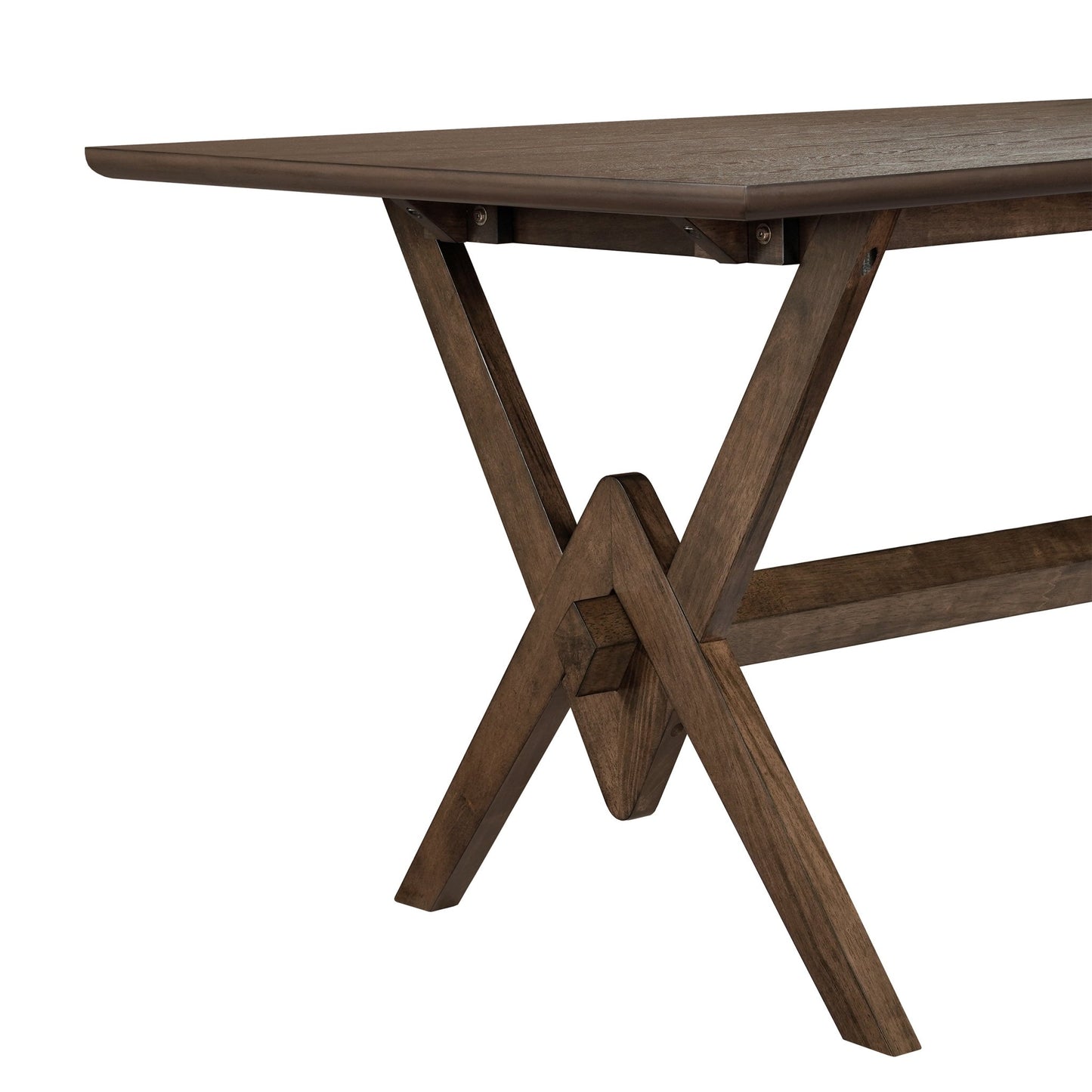63' Double V Dining Table - Walnut - 1st Choice Furniture Direct