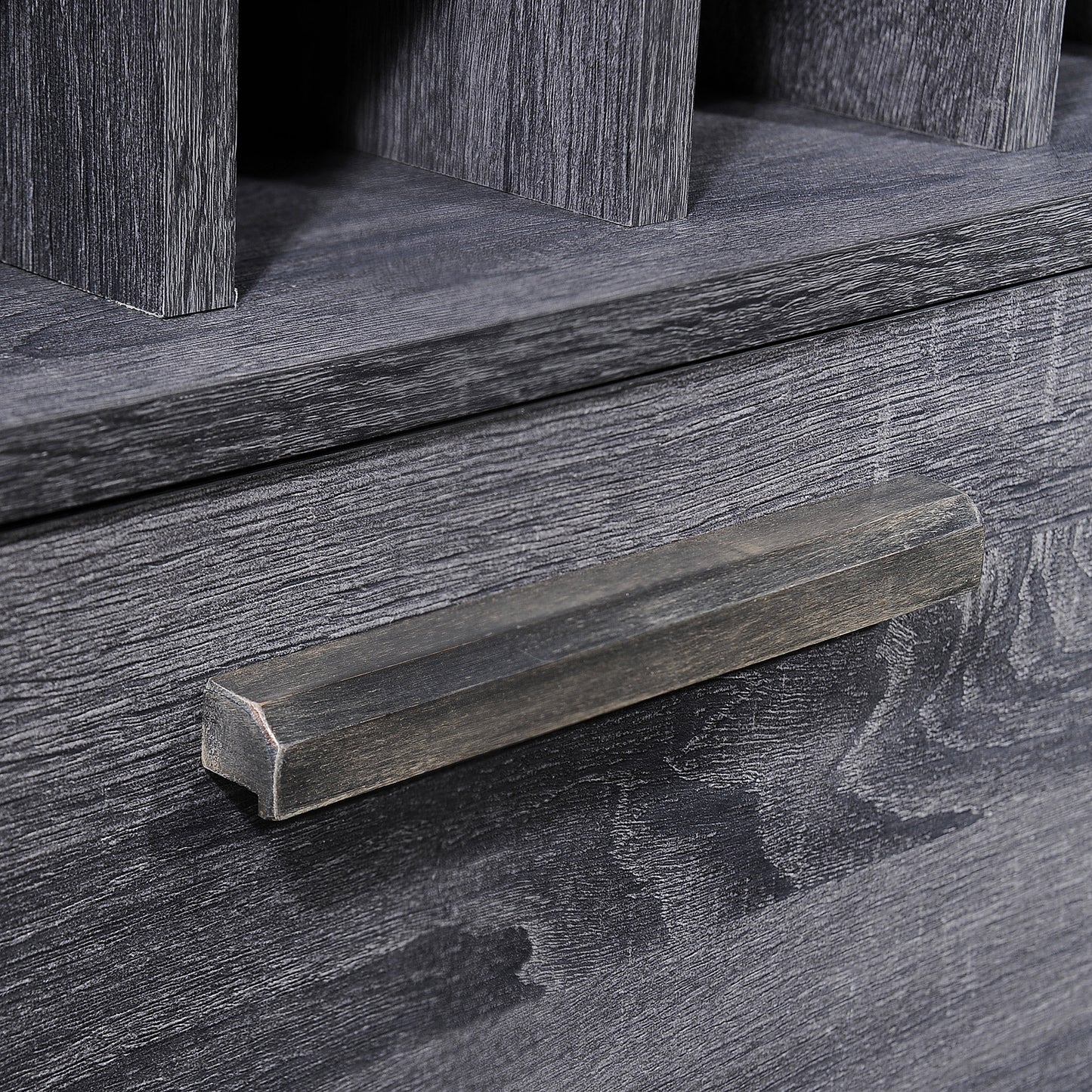 1st Choice Modern Bar and Wine Cabinet with Storage in Grey Finish