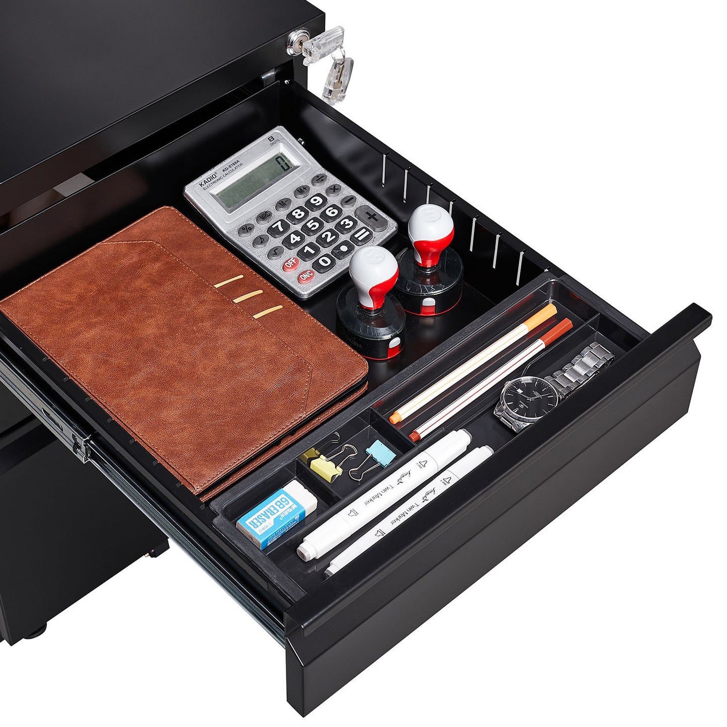 1st Choice 3-Drawer Mobile File Cabinet with Lock Office Storage Filing Cabinet