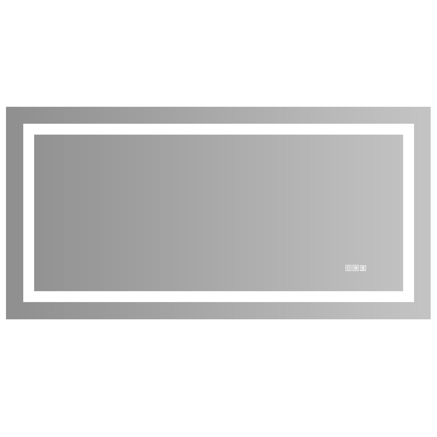 72' x 36' LED Bathroom Mirror with Anti - Fog and Touch Sensor – Modern Frameless Lighted Wall Mirror for Bathroom Vanity, Shower Room, or Dressing Area - 1st Choice Furniture Direct