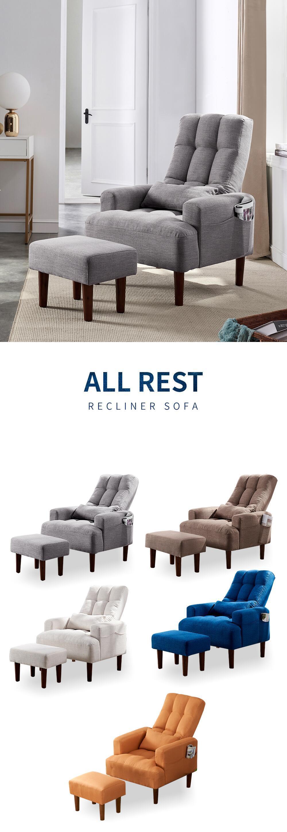 1st Choice Modern Living Room Leisure Fabric Adjustable Sofa Chair