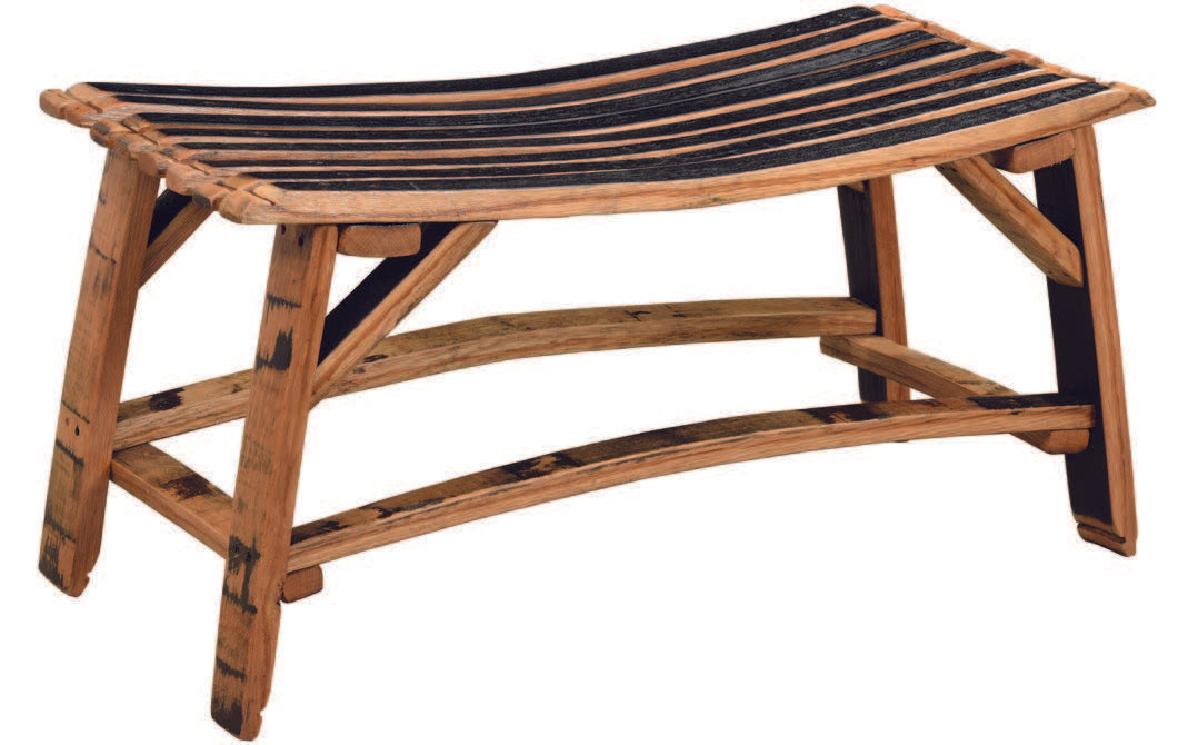 William Sheppee Premium Whiskey Rustic Stave Shooter's Bench - SHO040