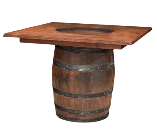 William Sheppee Premium Quality Rustic Square Barrel 48" Table - SHO153