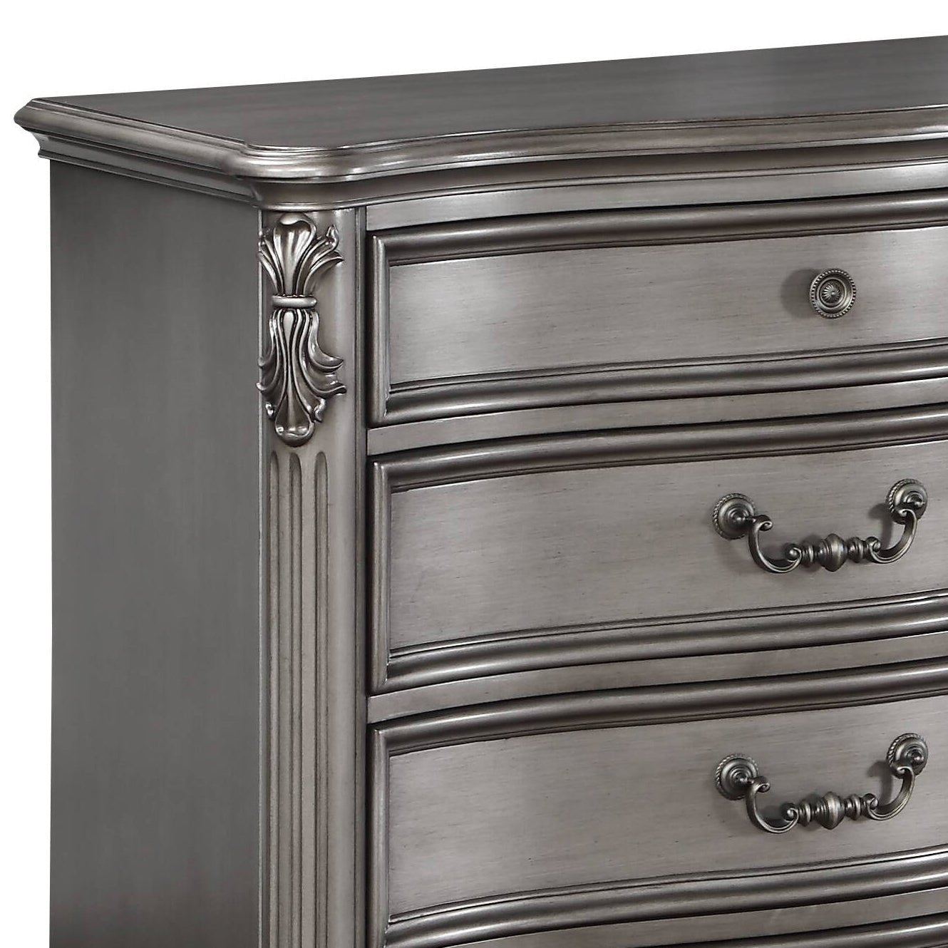 Ariadne Antique Platinum Finish Dresser - 1st Choice Furniture Direct
