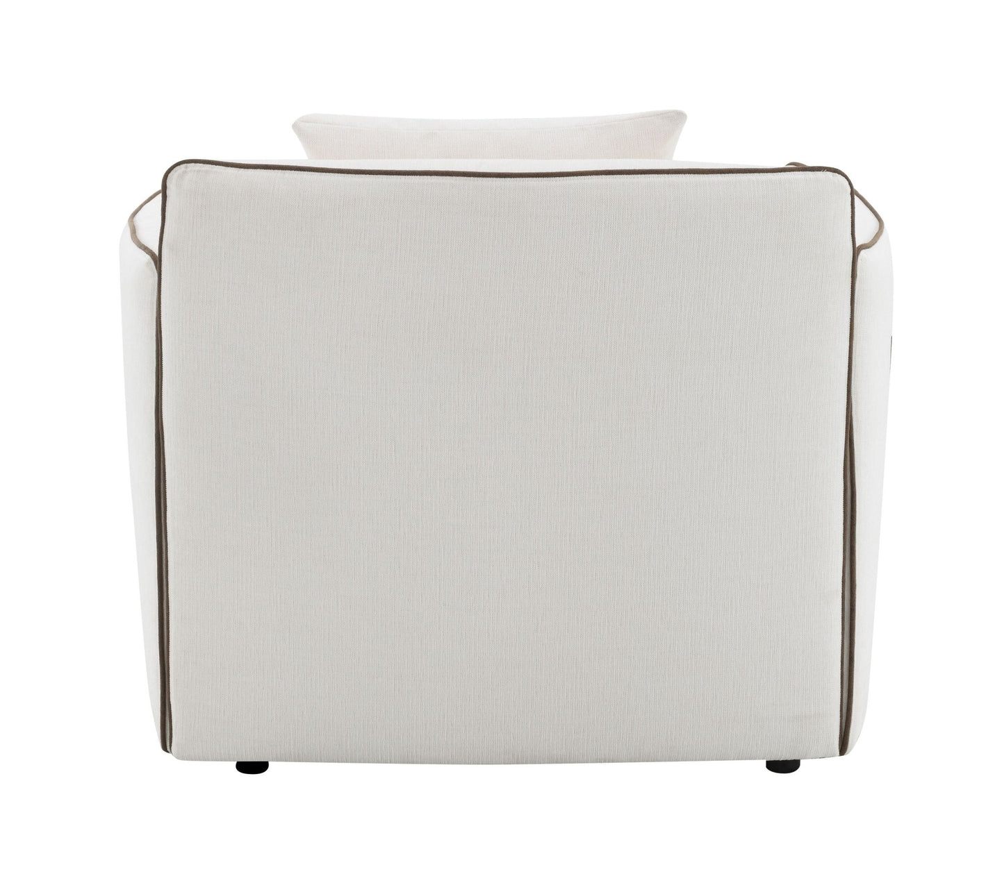 Beige Chenille Accent Chair with Removable Cushions - 1st Choice Furniture Direct