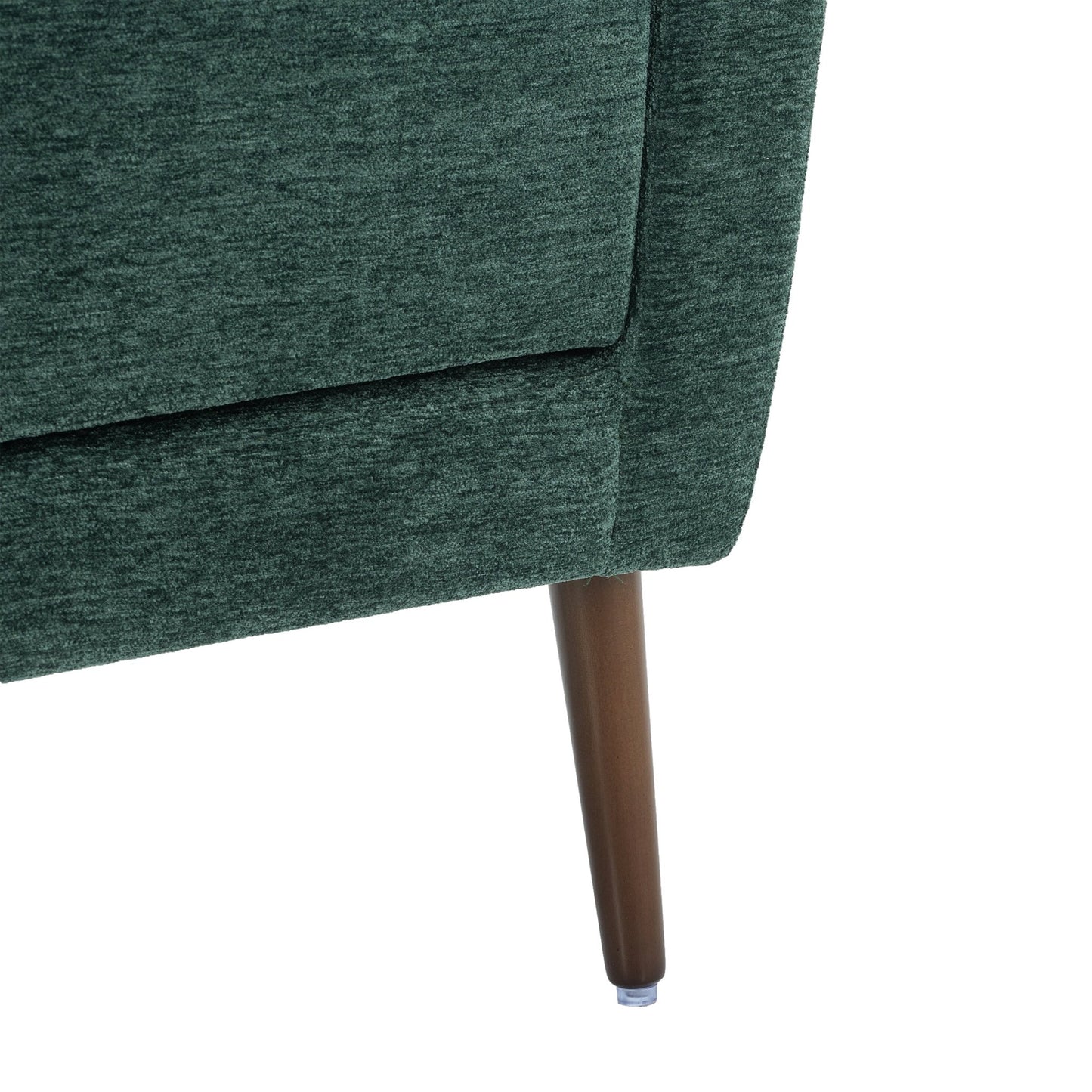 Blackish Green Chenille Accent Chair with Lumbar Pillow - 1st Choice Furniture Direct