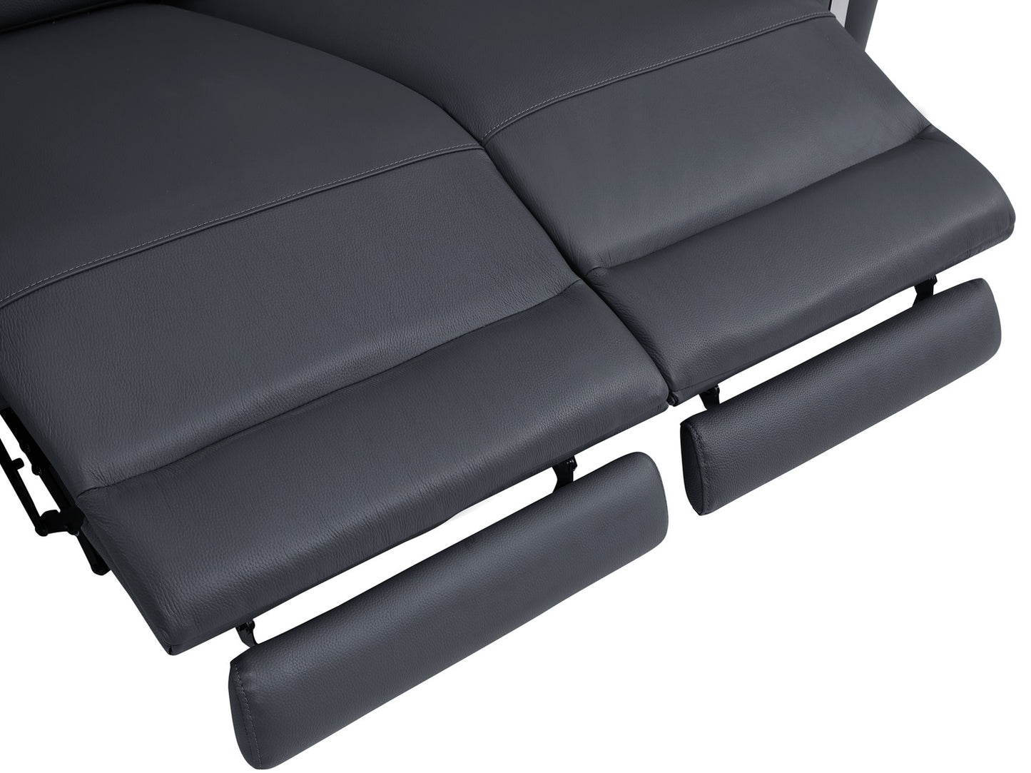 1st Choice Global United Top Grain Italian Leather Sofa with Power Recliner