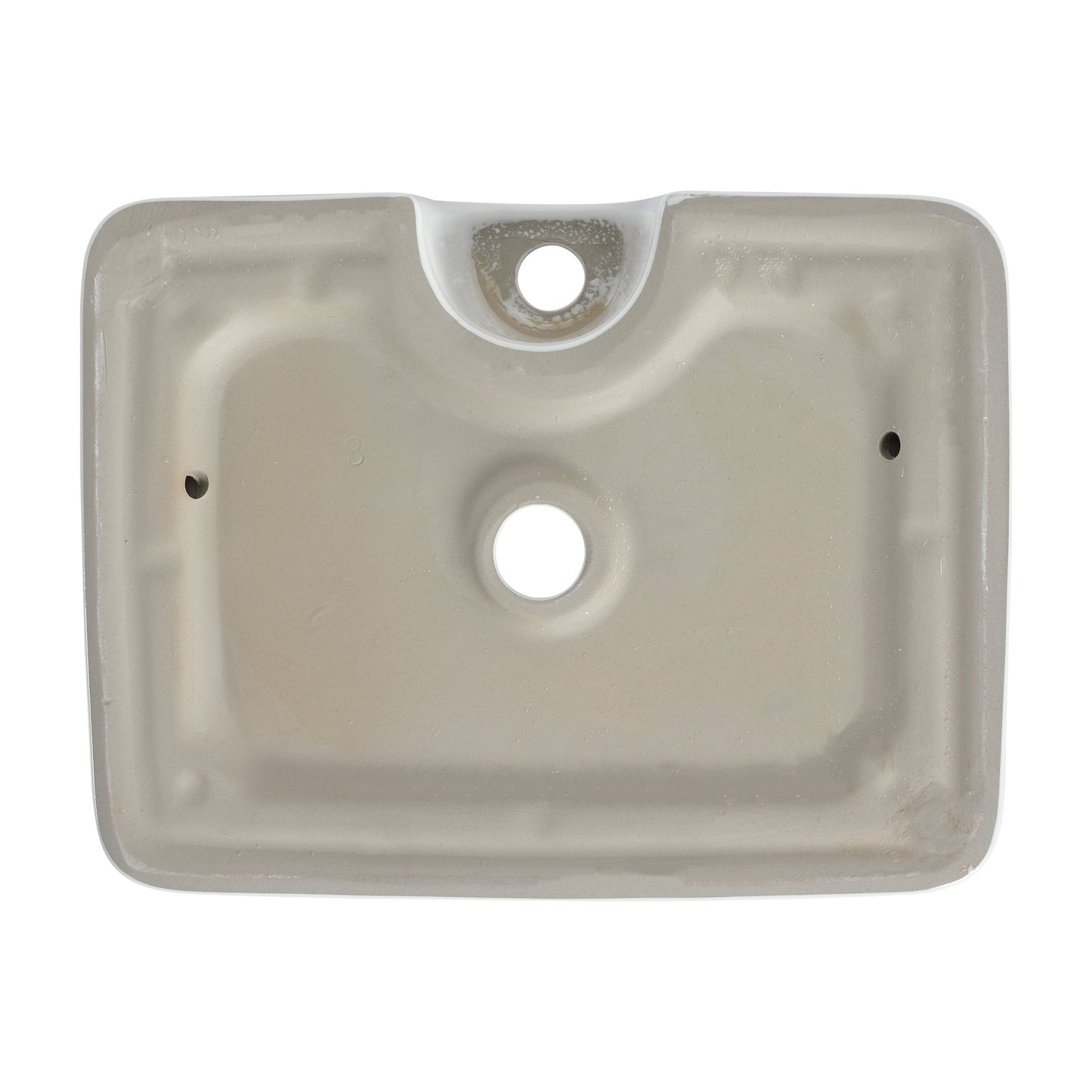 Ceramic Rectangular Above Counter White Bathroom Sink Art Basin (BAB111MOWH) - 1st Choice Furniture Direct