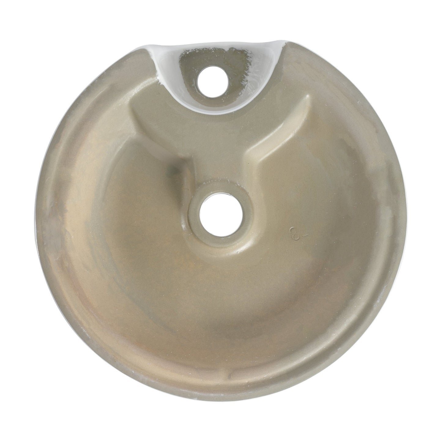 Ceramic Rotundity Above Counter White Bathroom Sink Art Basin (BAB3098MOWH) - 1st Choice Furniture Direct