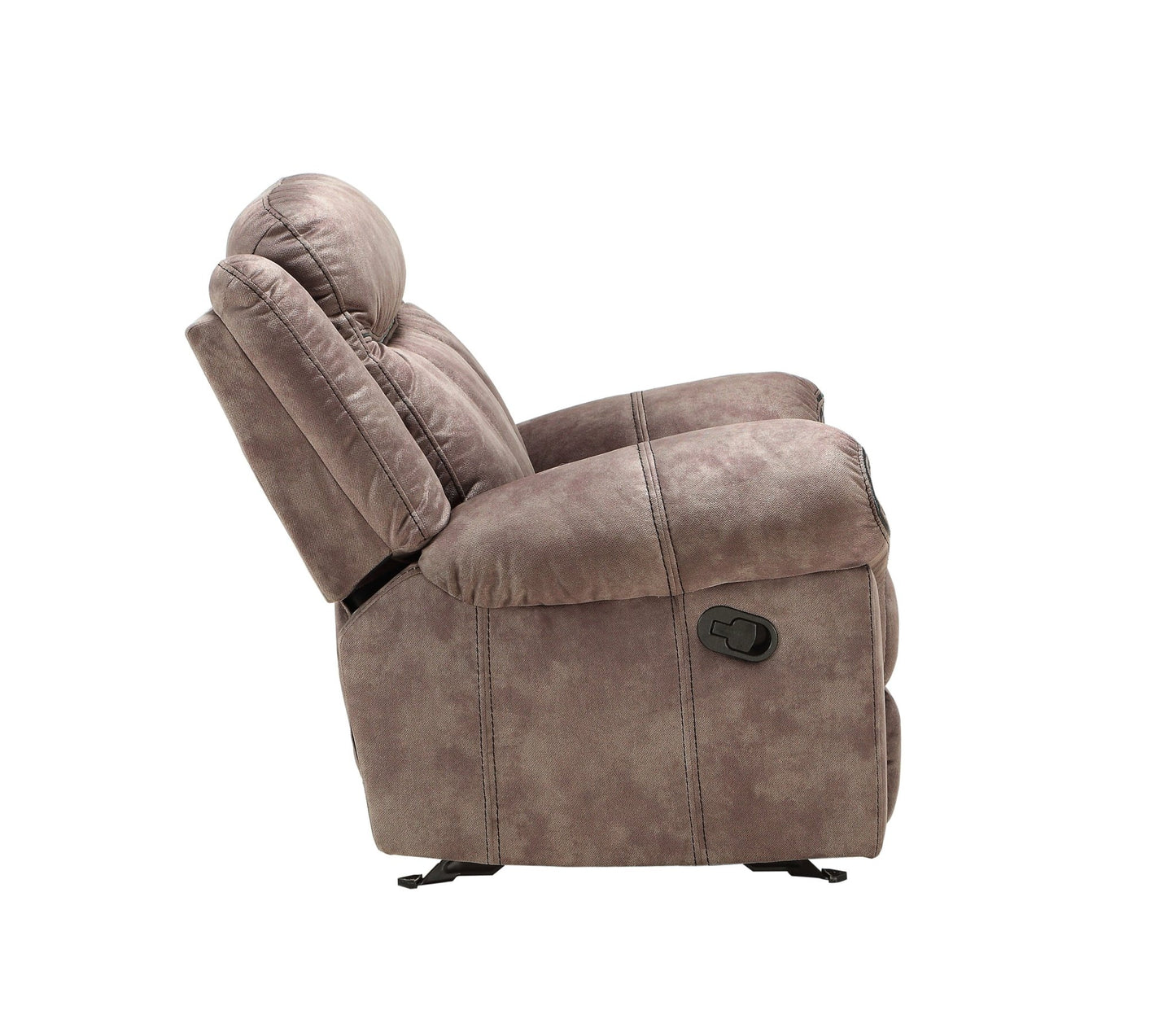 Chocolate Velvet Glider Recliner Chair with Pocket Coil Seating - 1st Choice Furniture Direct