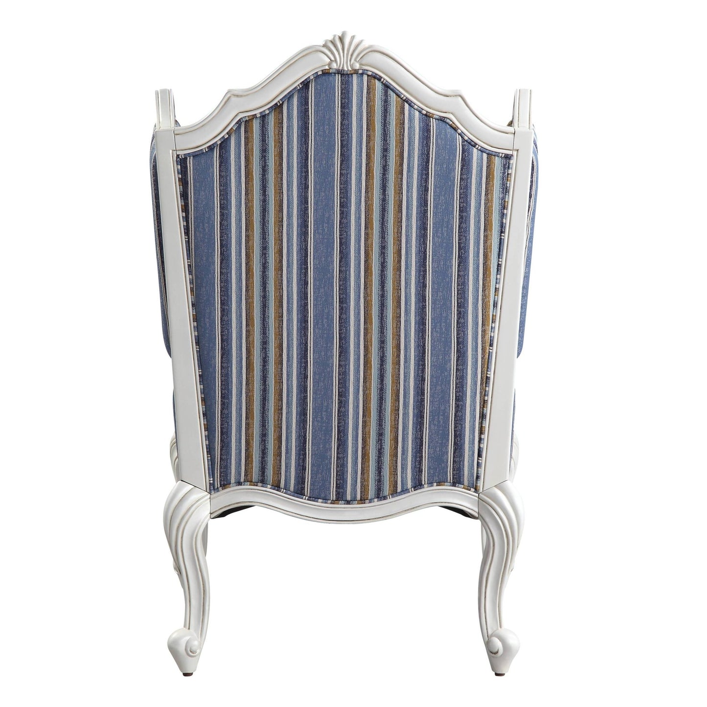 Ciddrenar Fabric & White Finish Chair W/Pillow - 1st Choice Furniture Direct