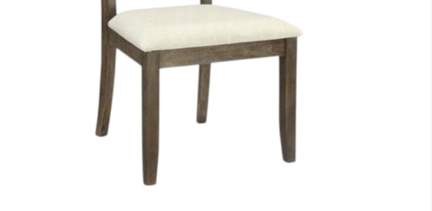 Claudia Beige Linen & Salvage Brown Finish Side Chair (Set of 2) - 1st Choice Furniture Direct