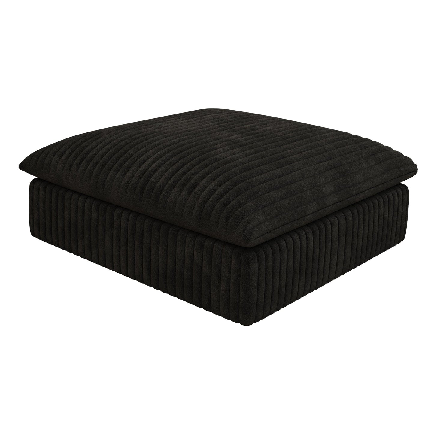 Cloud Sofa,Corduroy Fabric,Deep Seat Couches,Double - layer design,Removable Cushion,No Assembly, DIY Combination for Living room, Bedroom,Conference room ,Apartment,Black - 1st Choice Furniture Direct